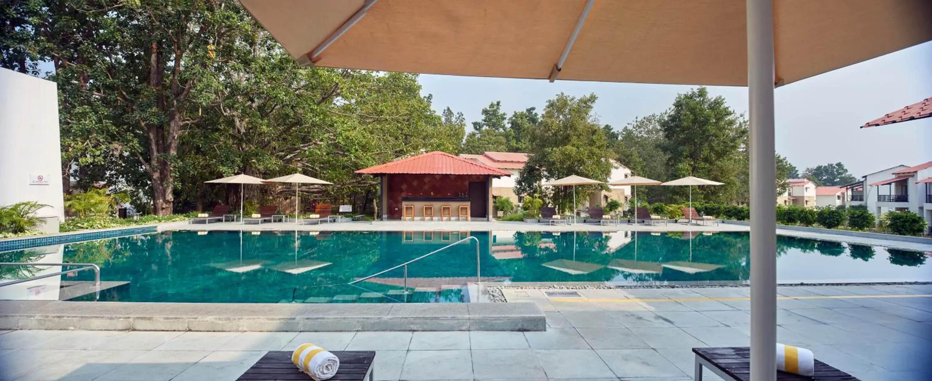 Swimming pool in Club Mahindra Kanha Swimming pool in Club Mahindra Kanha