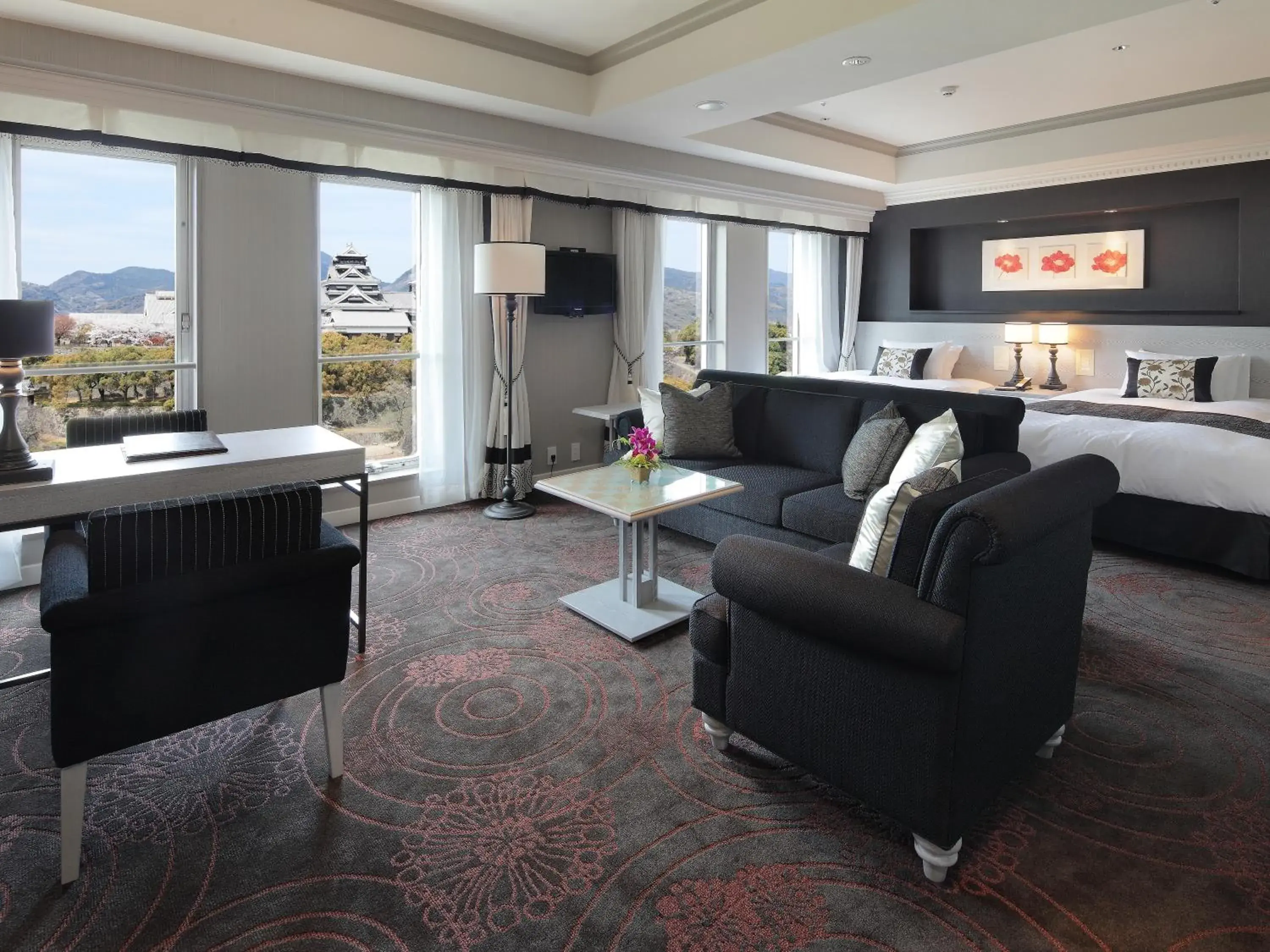 View (from property/room), Bed in Kumamoto Hotel Castle View (from property/room), Bed in Kumamoto Hotel Castle