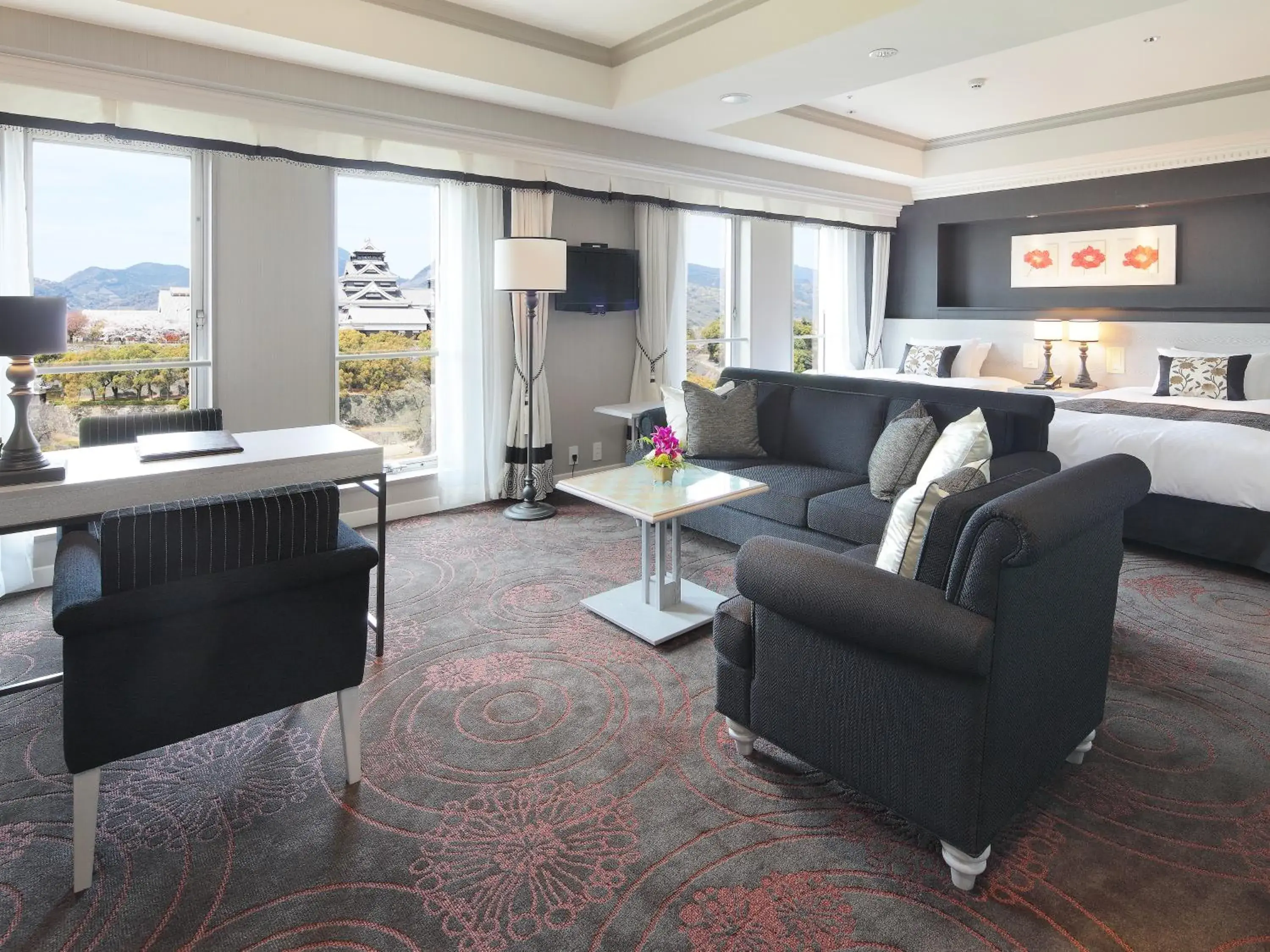 View (from property/room), Bed in Kumamoto Hotel Castle View (from property/room), Bed in Kumamoto Hotel Castle