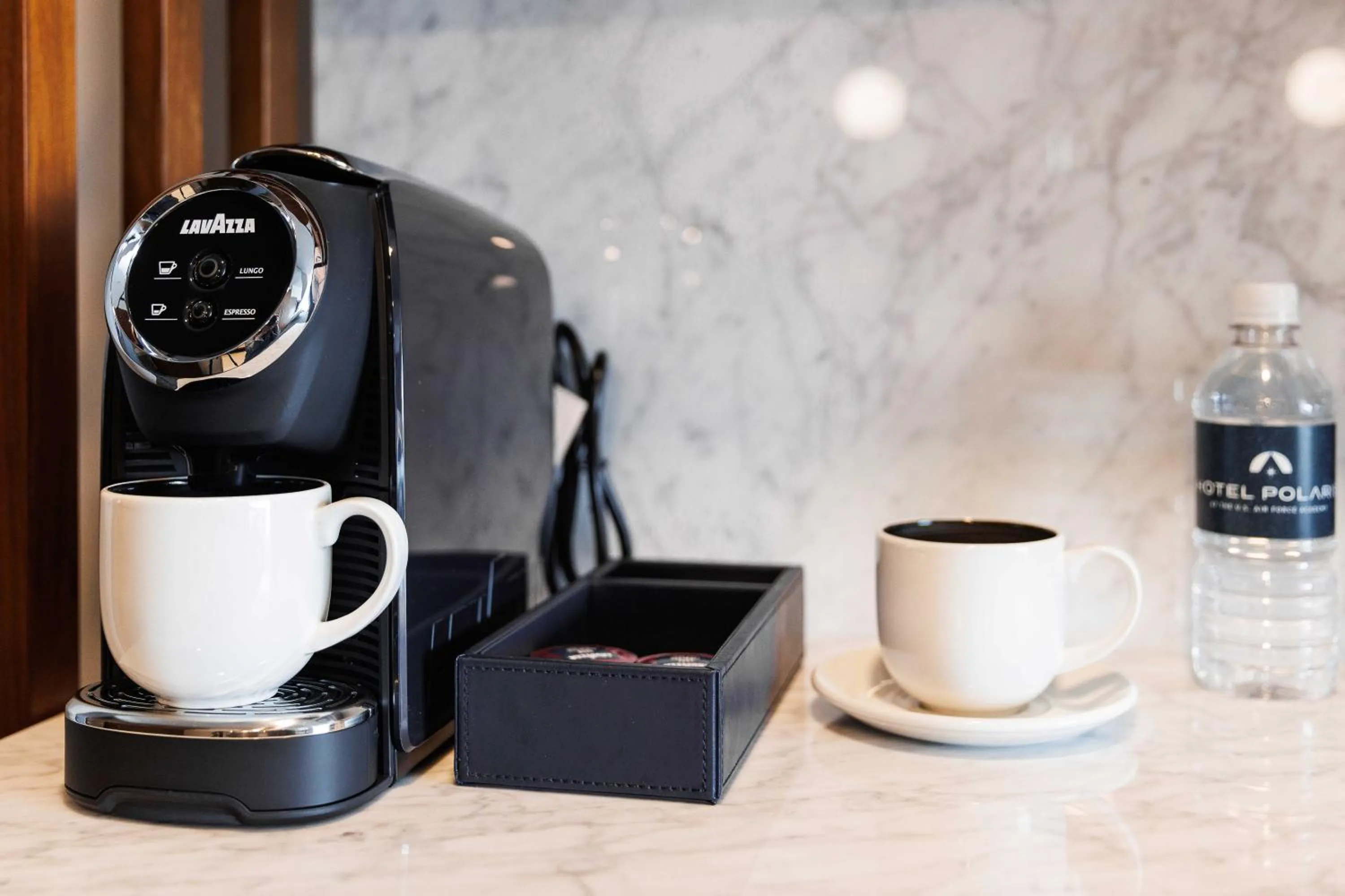 Coffee/tea facilities in Hotel Polaris