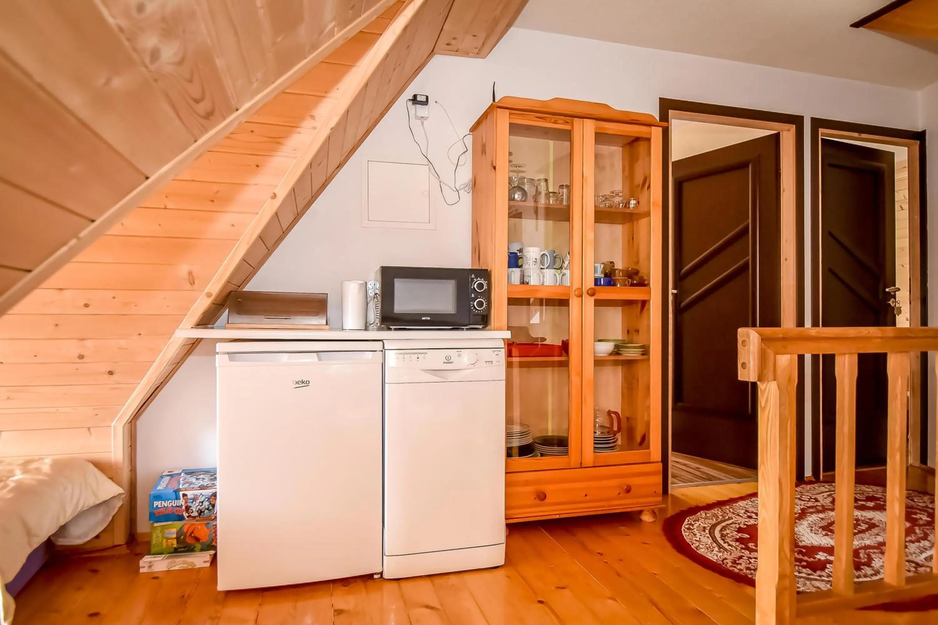 Kitchen or kitchenette in Ciukrowa Chatka Sauna & Jacuzzi