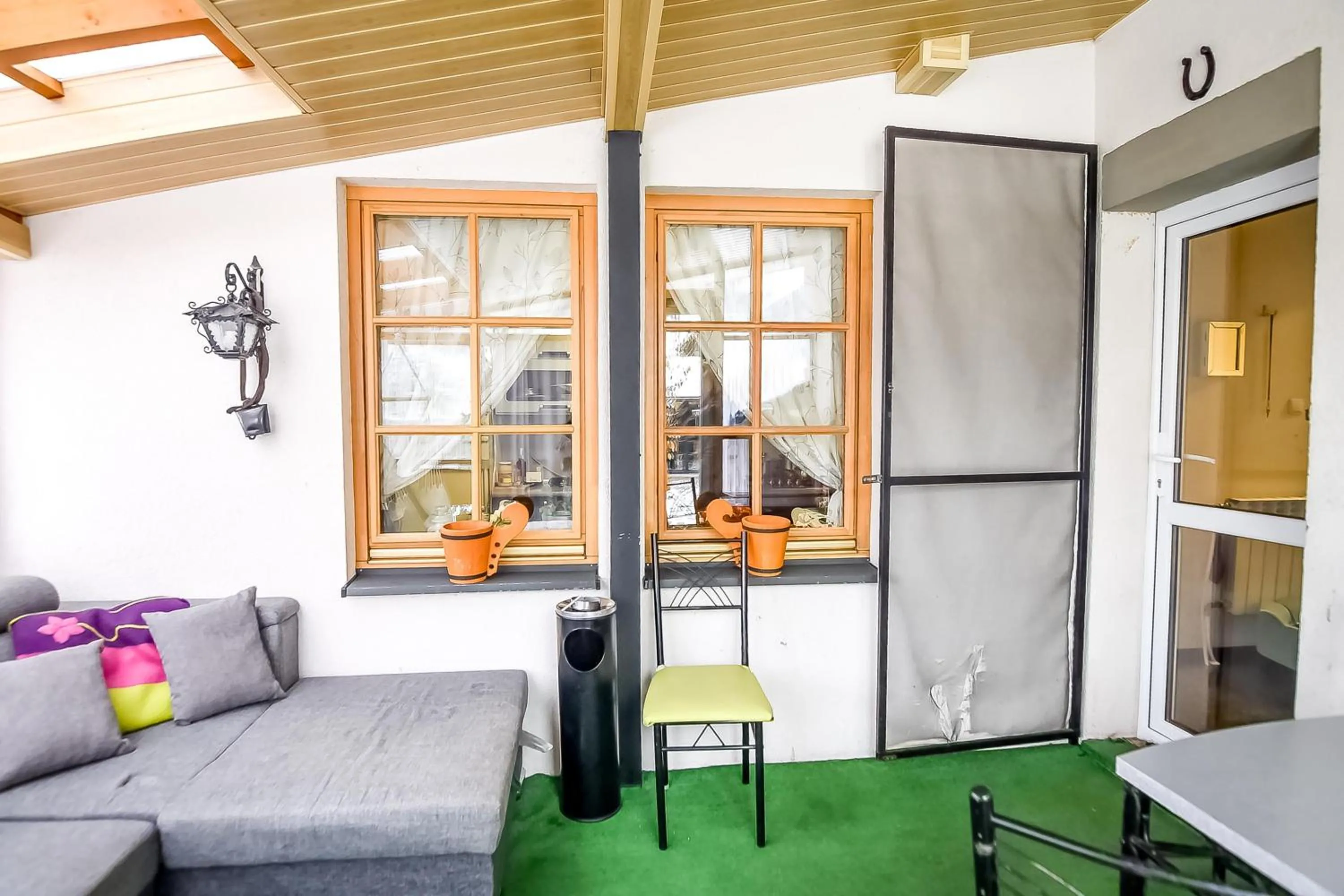 Balcony/Terrace in Ciukrowa Chatka Sauna & Jacuzzi