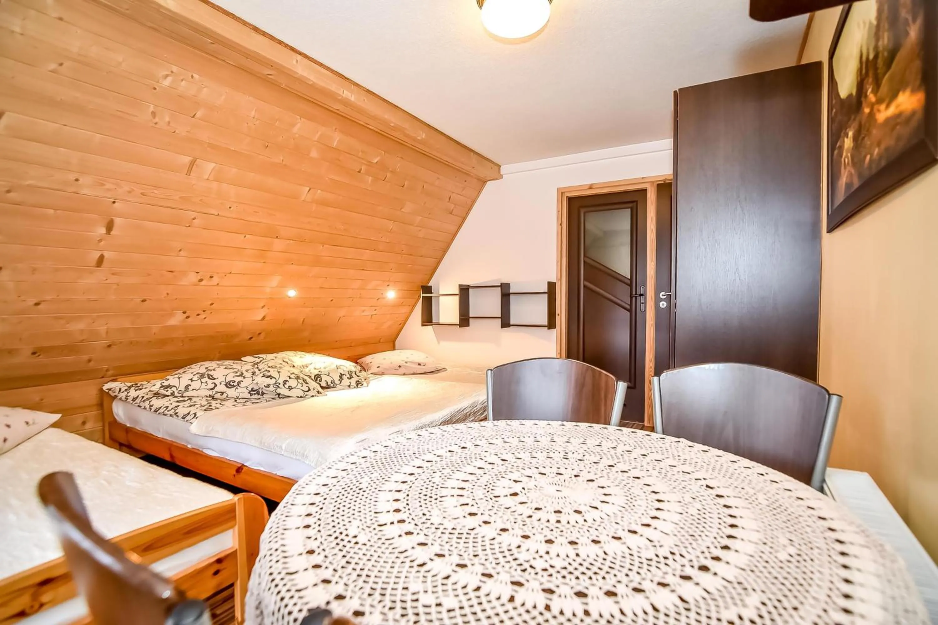 Bed in Ciukrowa Chatka Sauna & Jacuzzi