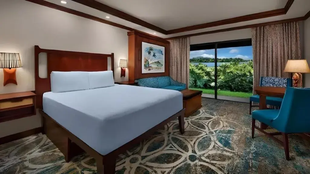 Bed in Disney's Polynesian Village Resort Bed in Disney's Polynesian Village Resort