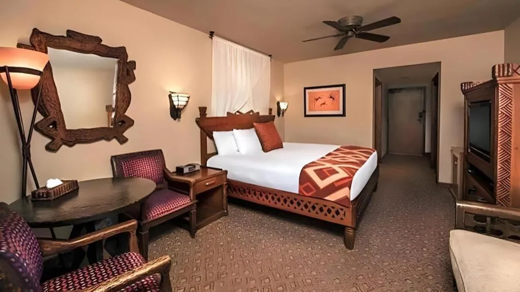 Bed in Disney's Animal Kingdom Lodge