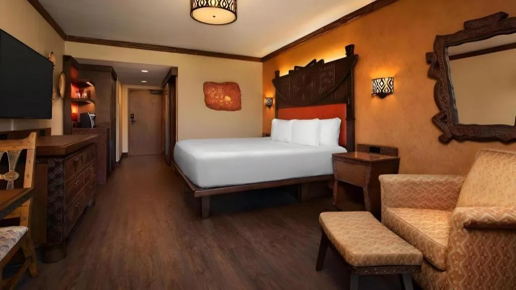 Bed in Disney's Animal Kingdom Lodge