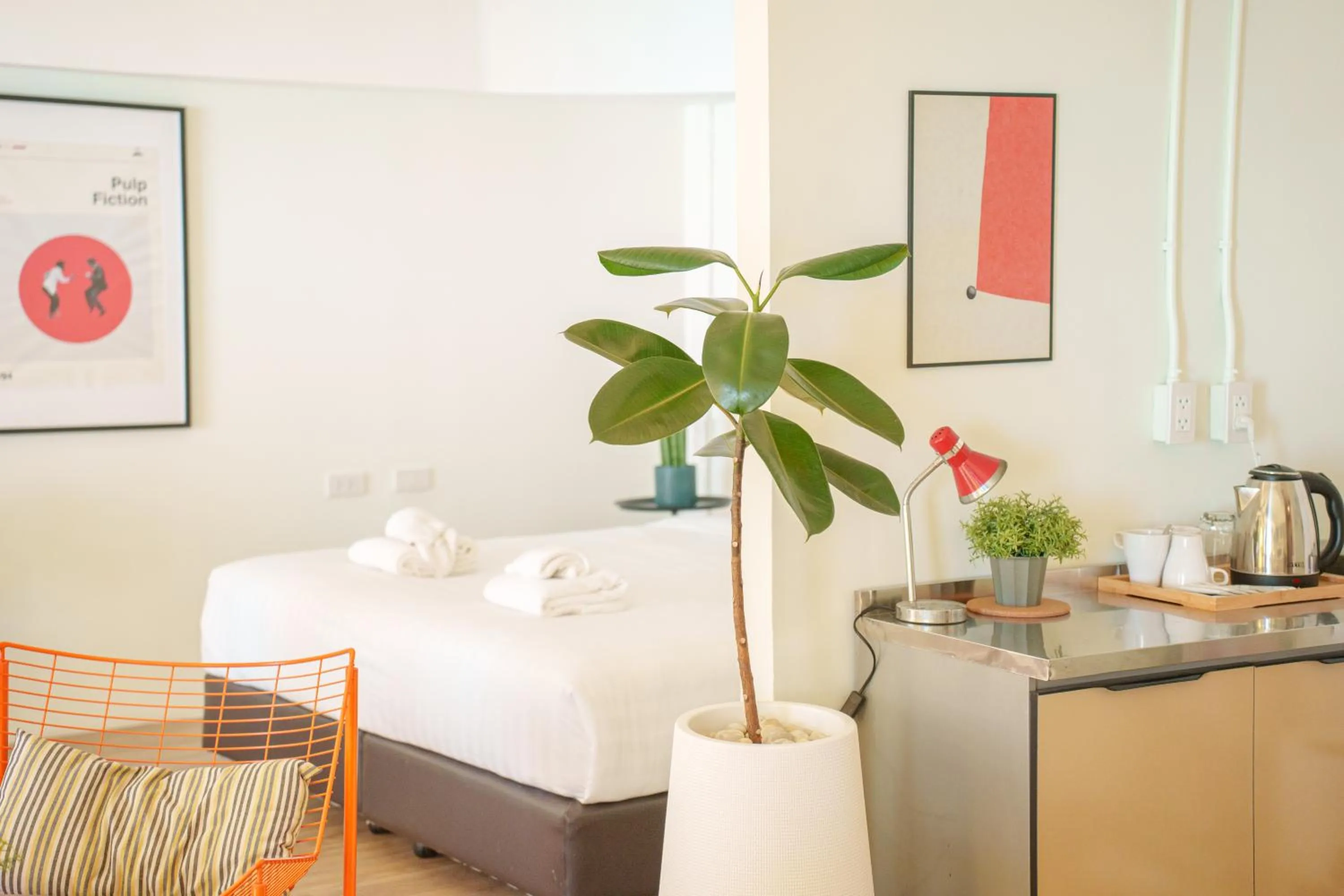 Bed in Gecko EYE Hotel