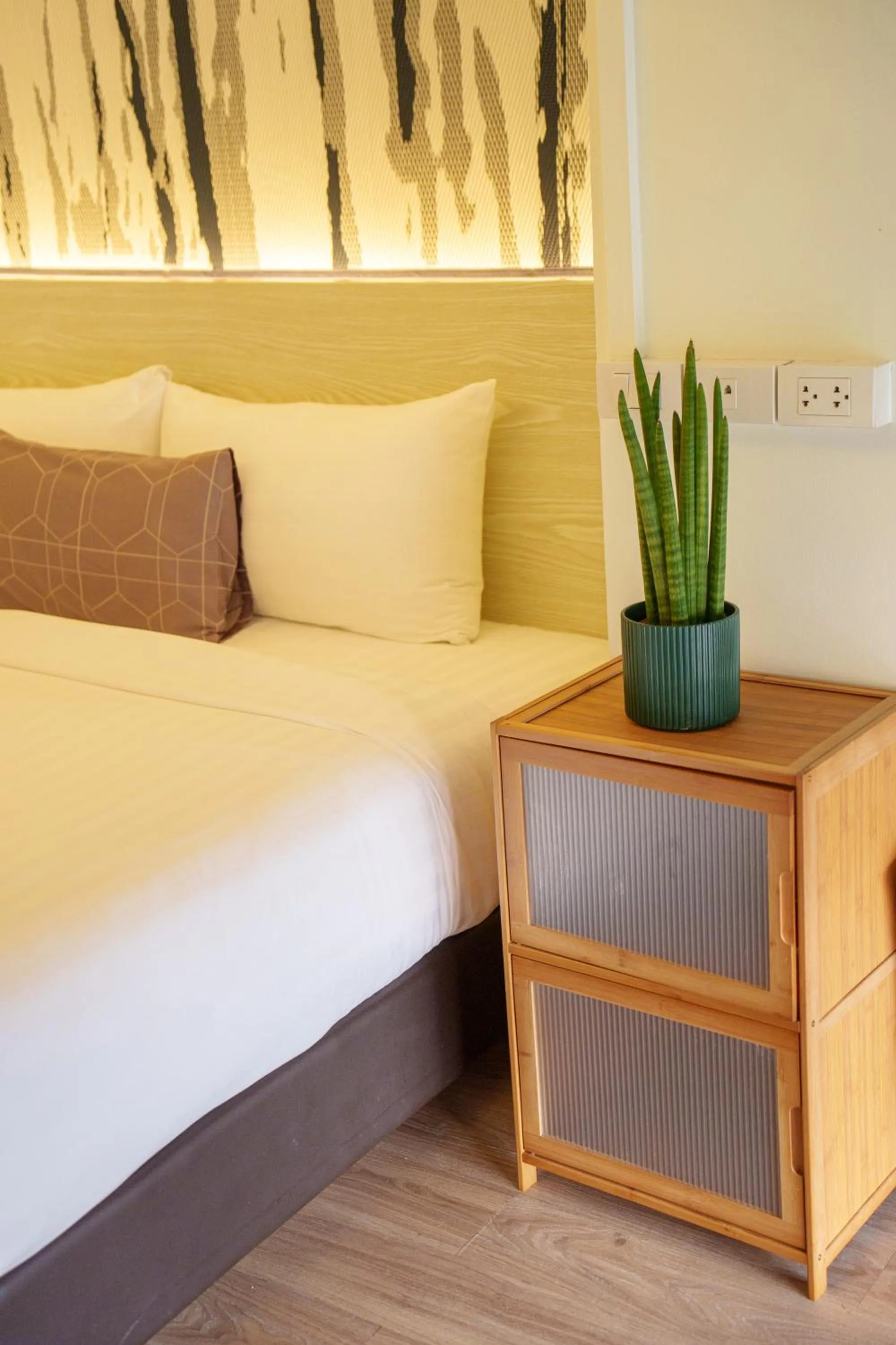 Bed in Gecko EYE Hotel