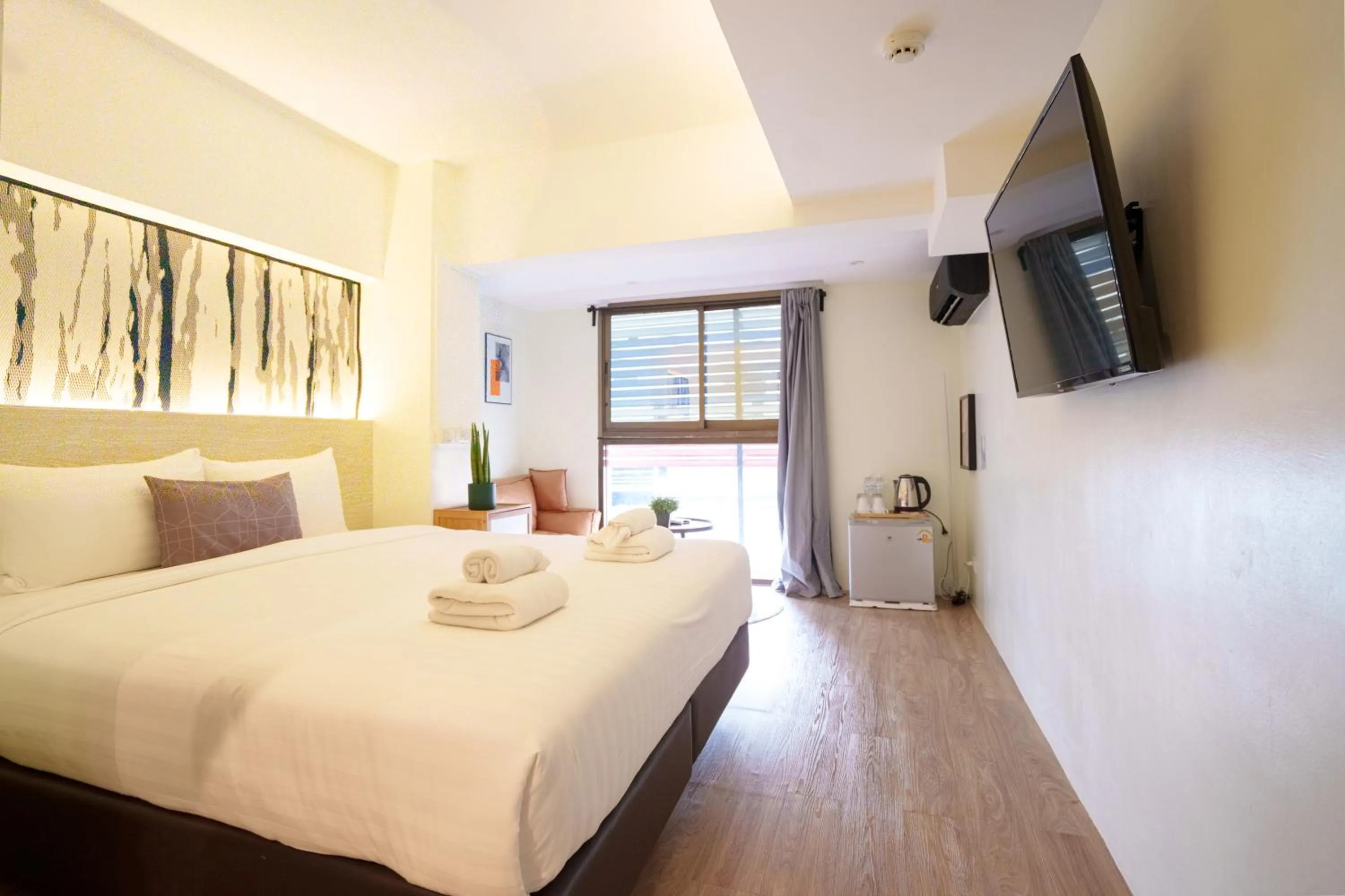 Bed in Gecko EYE Hotel