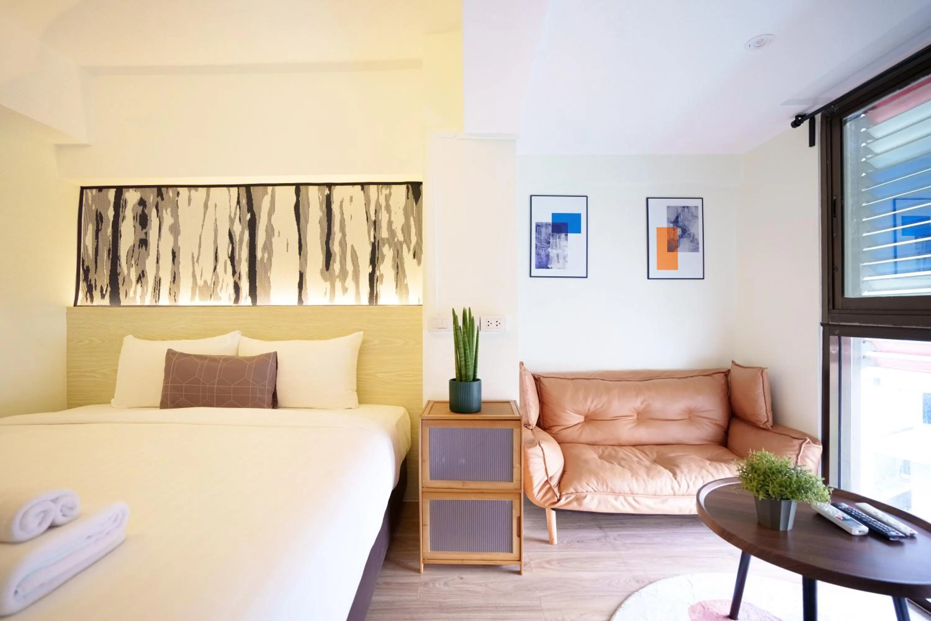 Bed in Gecko EYE Hotel