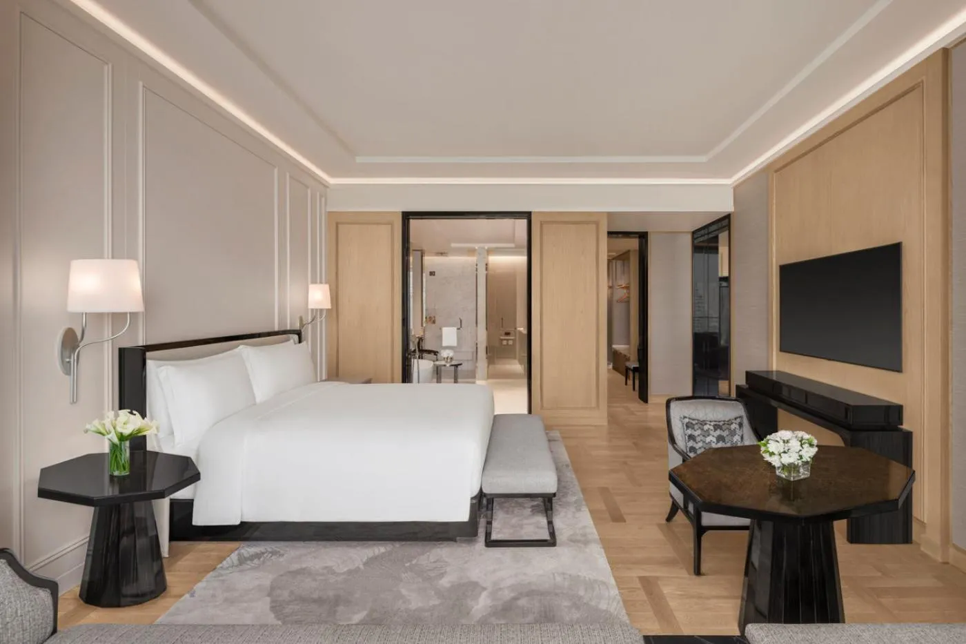 Bed in The Ritz-Carlton, Bangkok