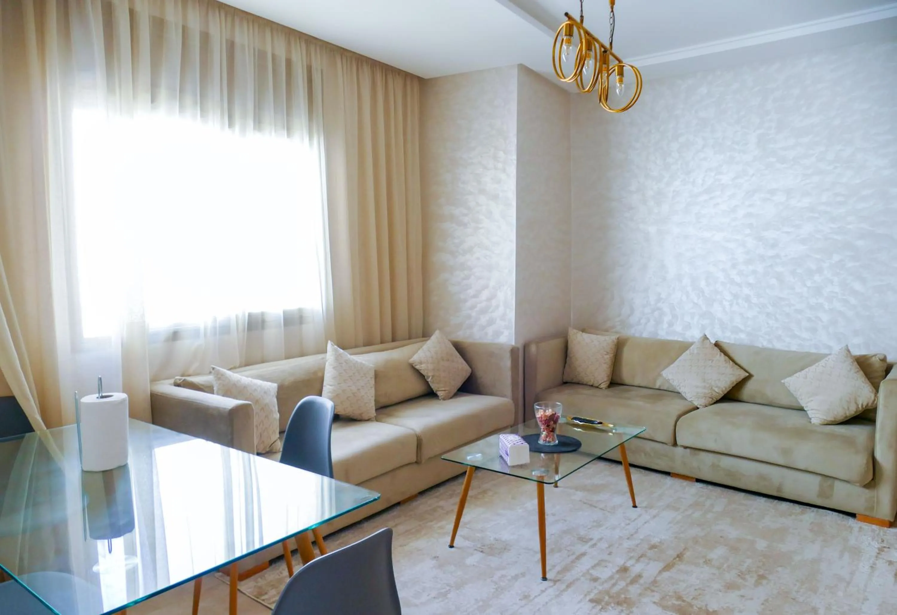 Living room in Appartement équipé Haut Standing à Hassan Rabat