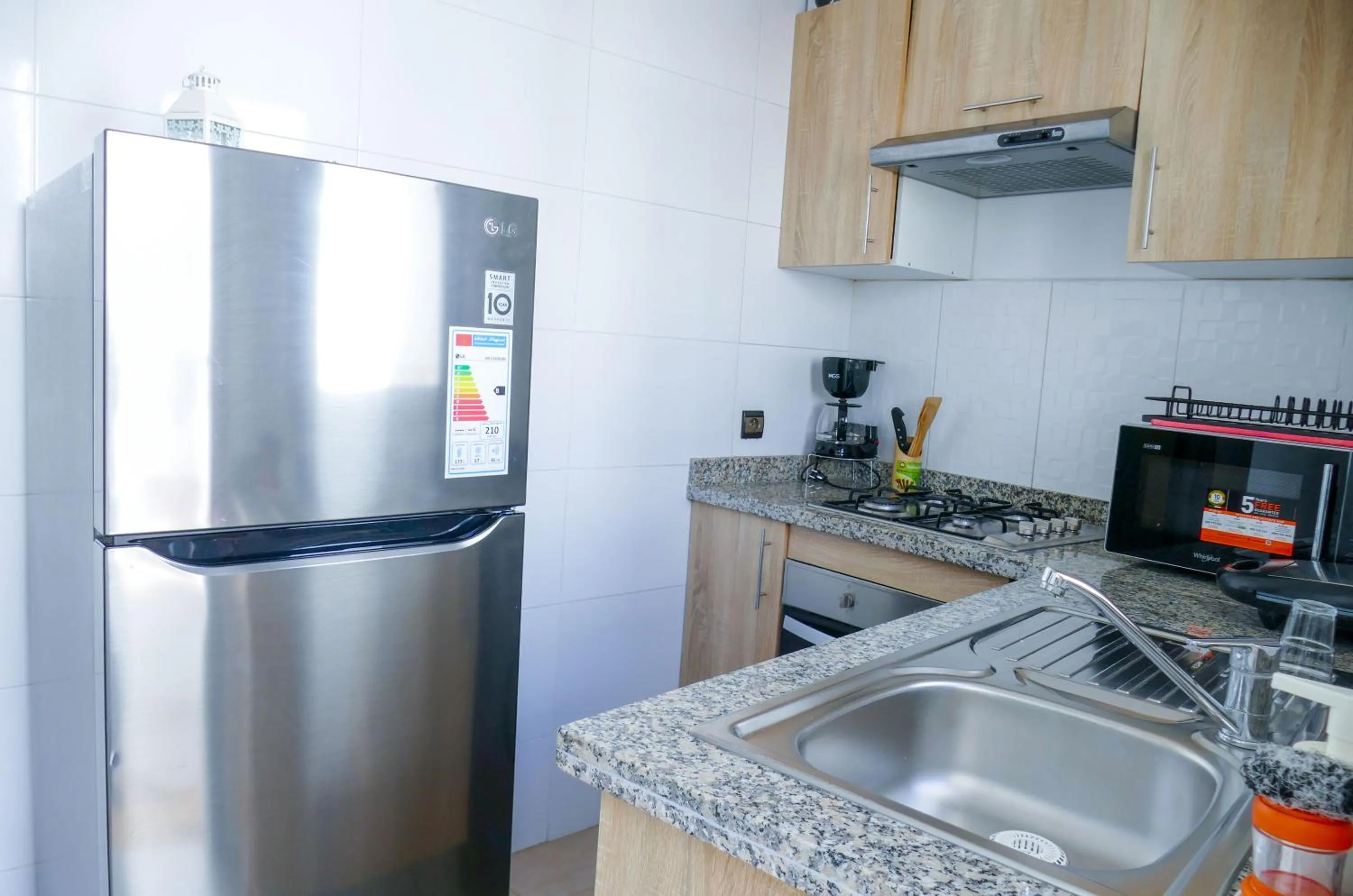 Kitchen or kitchenette in Appartement équipé Haut Standing à Hassan Rabat