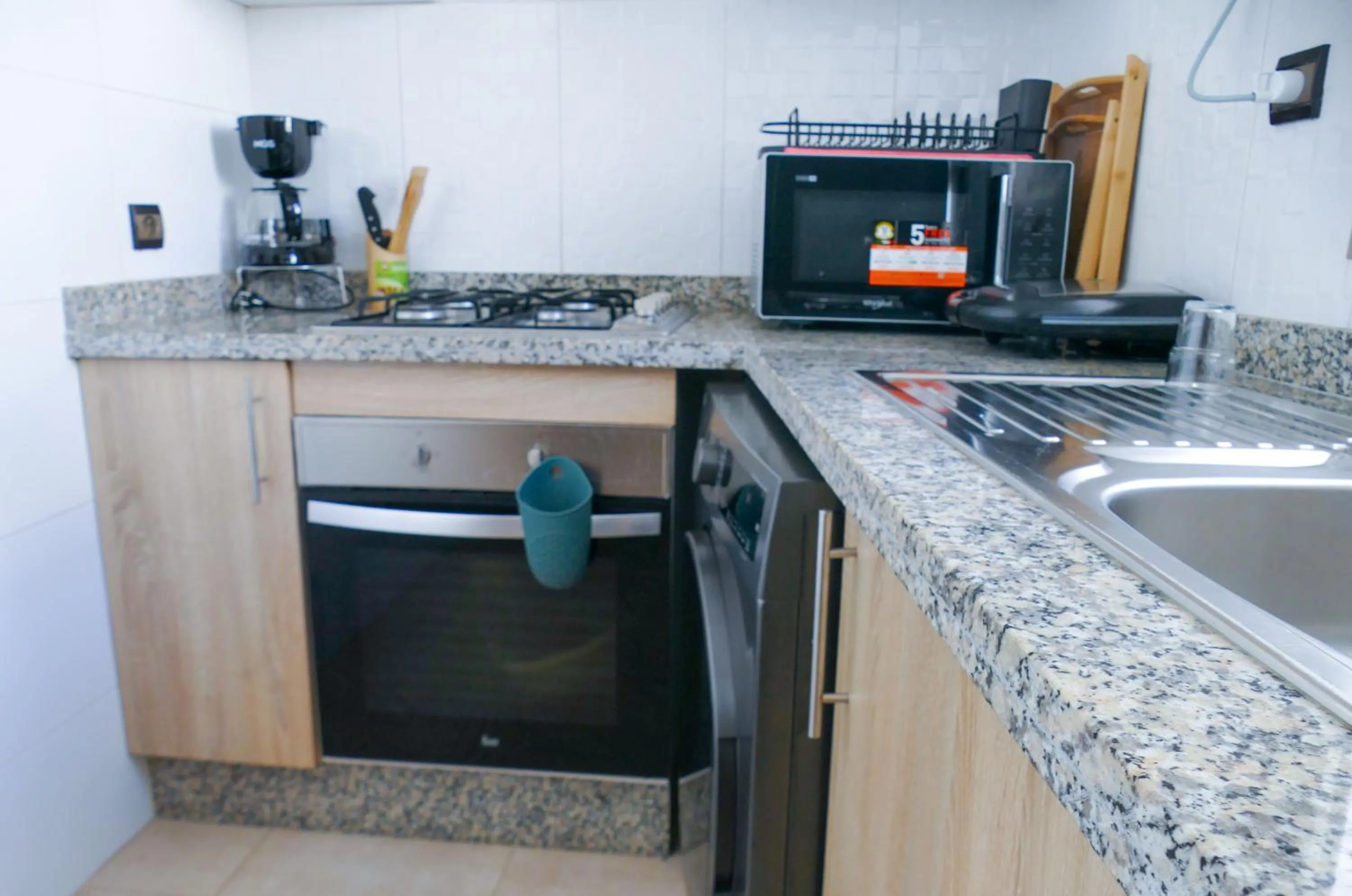 Kitchen or kitchenette in Appartement équipé Haut Standing à Hassan Rabat