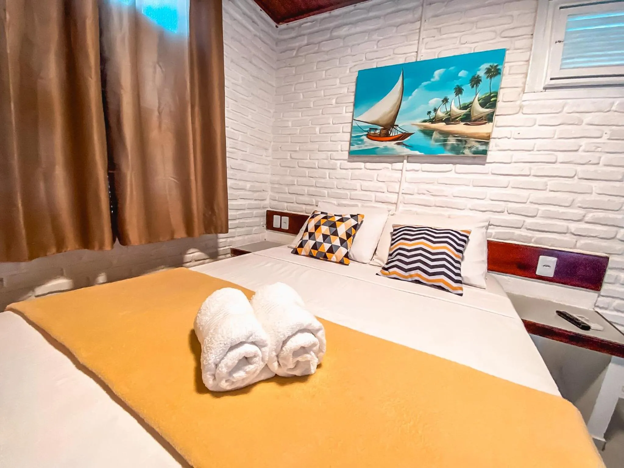 Bed in Hotel Sunshine Centro Cumbuco