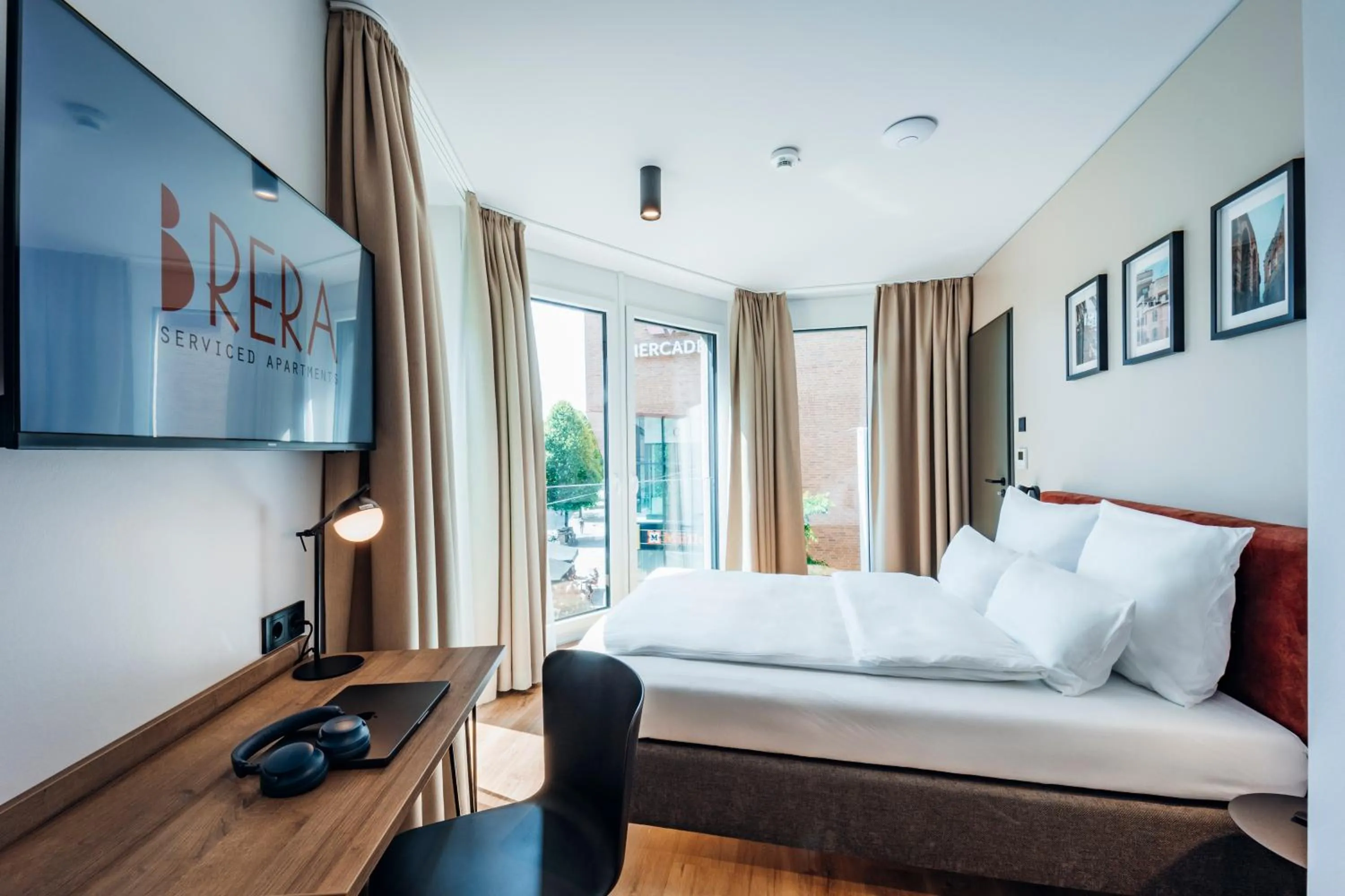 Photo of the whole room, Bed in Brera Serviced Apartments Böblingen Sindelfingen