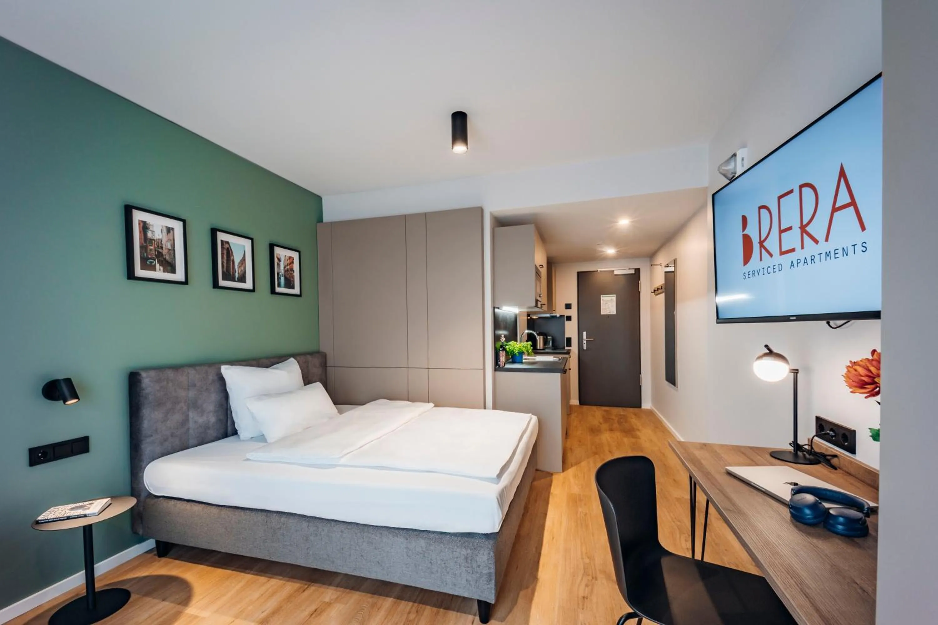 Bed in Brera Serviced Apartments Böblingen Sindelfingen