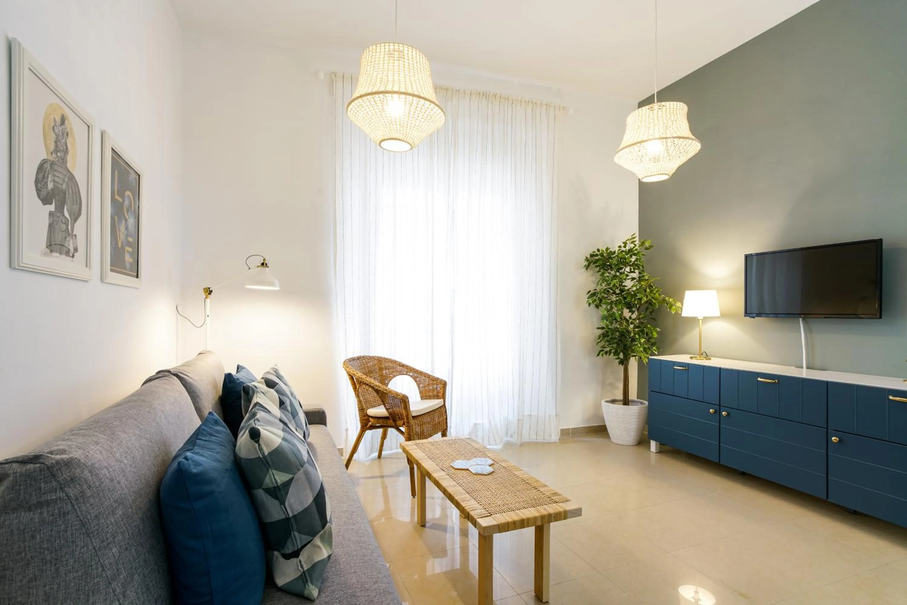 Living room in Apartamentos Diaber San Leandro