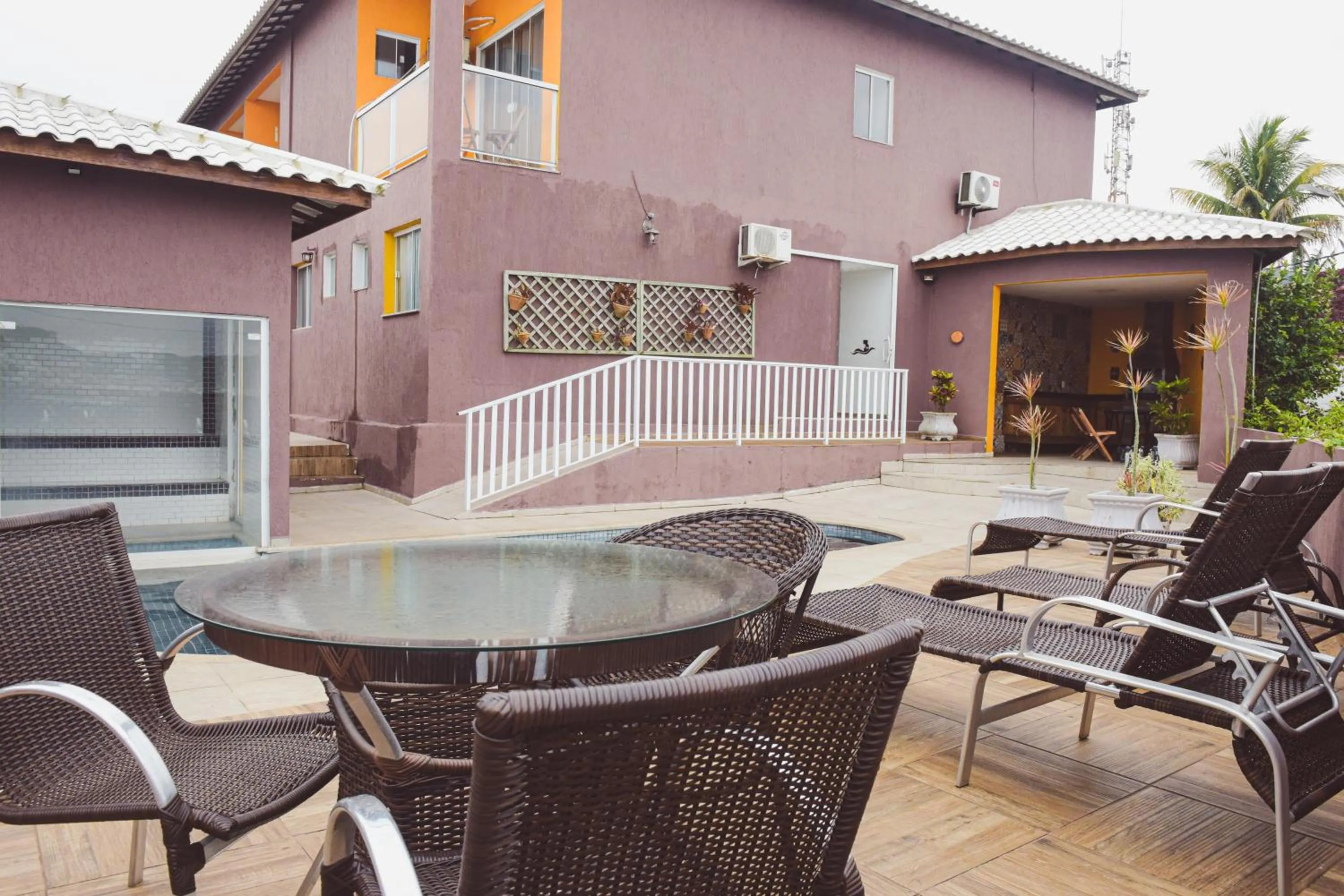 Pool view in Pousada Xerxes