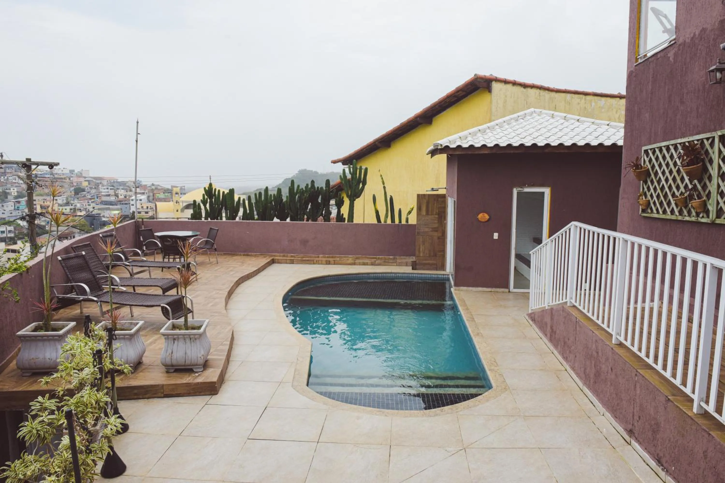 Pool view in Pousada Xerxes