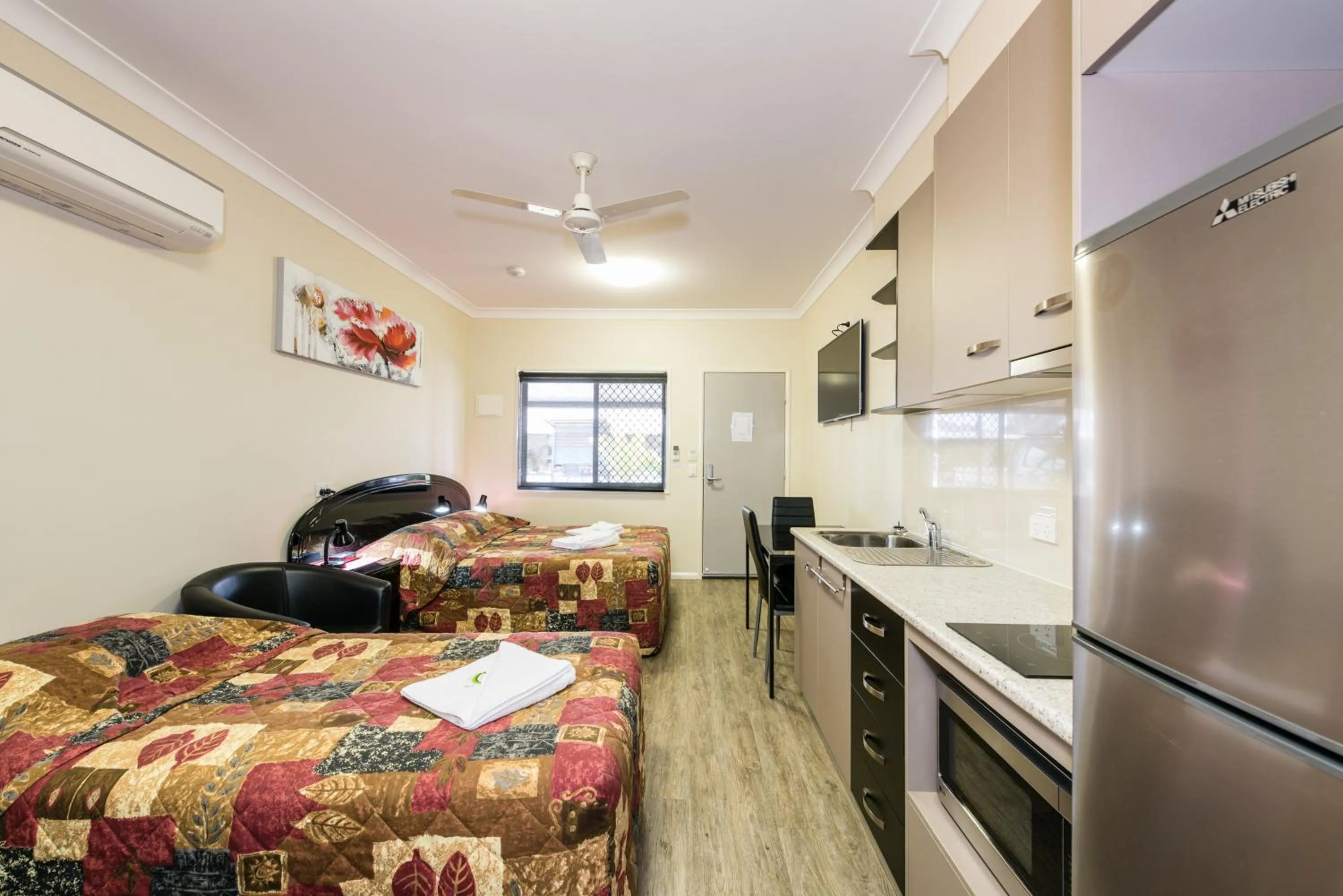Kitchen or kitchenette, Bed in Athena Studio Units
