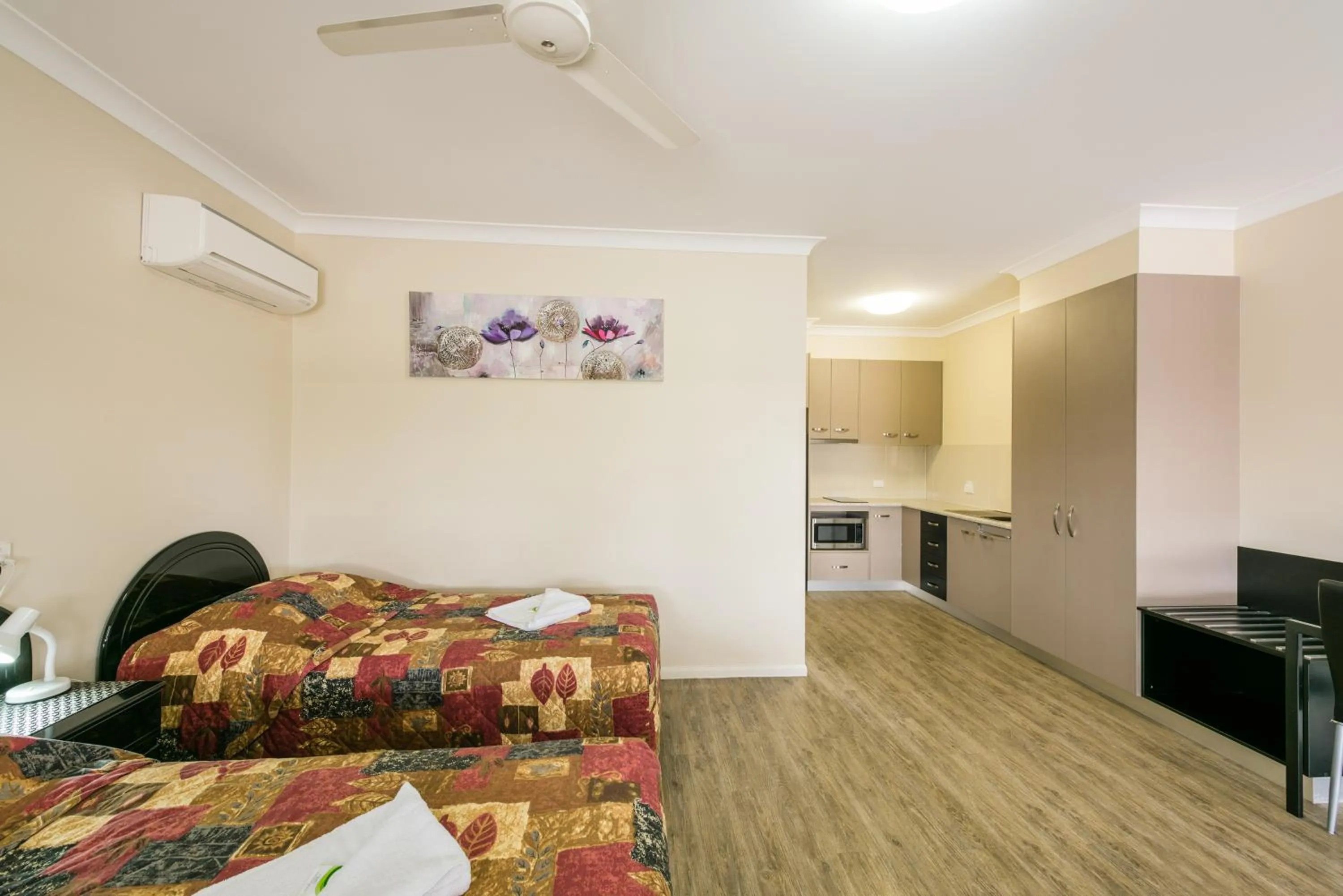 Kitchen or kitchenette, Bed in Athena Studio Units