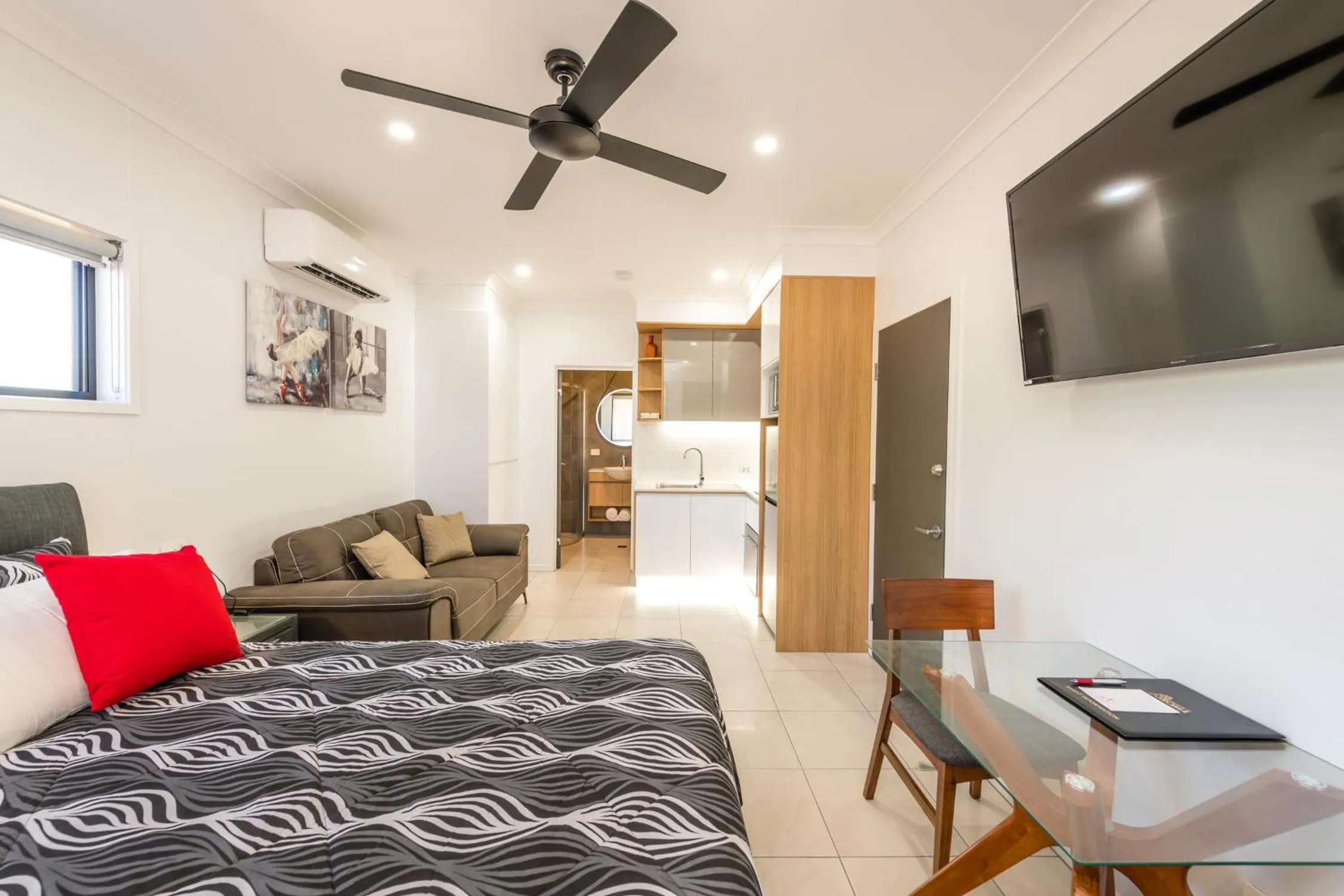 Bedroom, Bed in Athena Studio Units