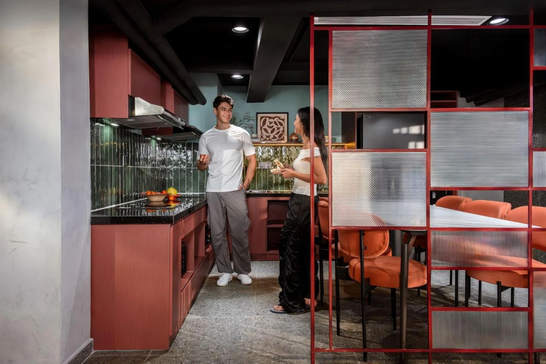 Communal kitchen in Express by M Village Võ Văn Kiệt