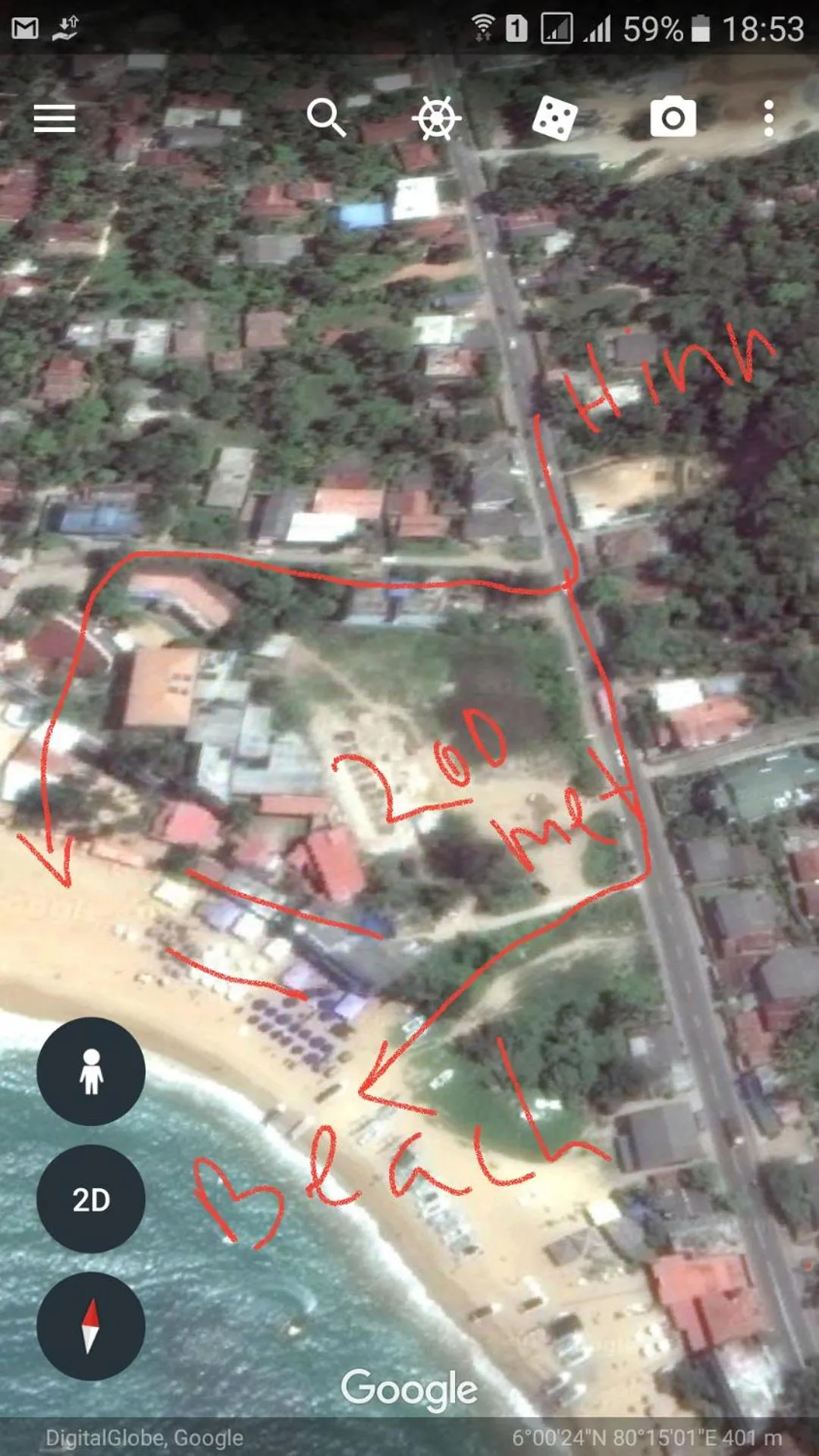 Bird's eye view in Holiday Inn Unawatuna