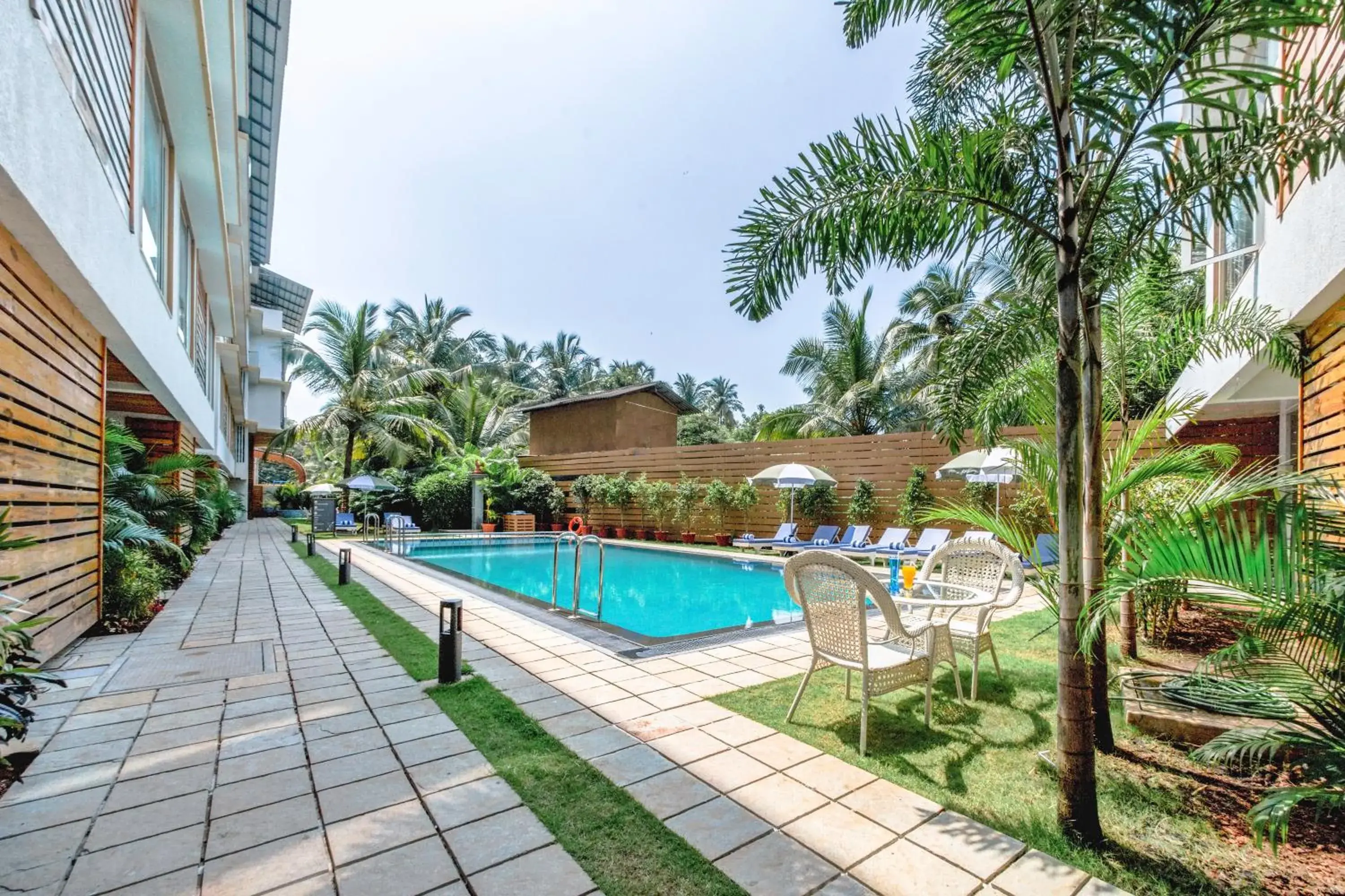 Garden view in Turtle Beach Resort - Morjim Garden view in Turtle Beach Resort - Morjim