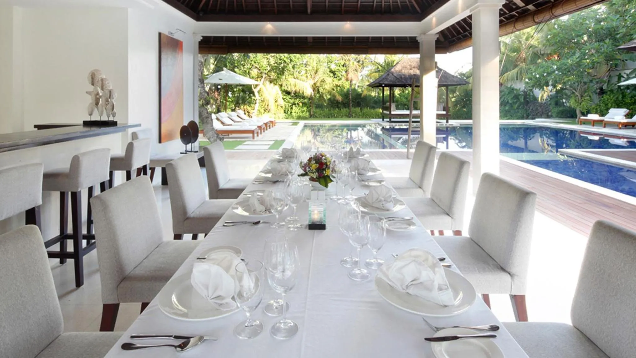 Seating area in Villa Asante