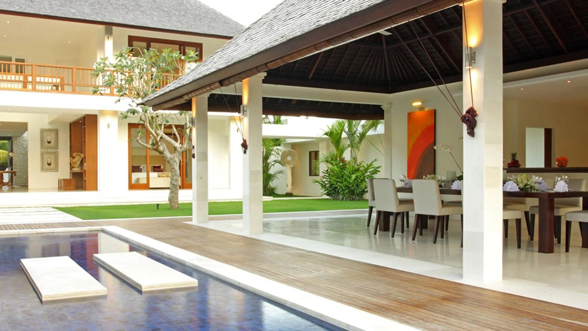 Seating area in Villa Asante