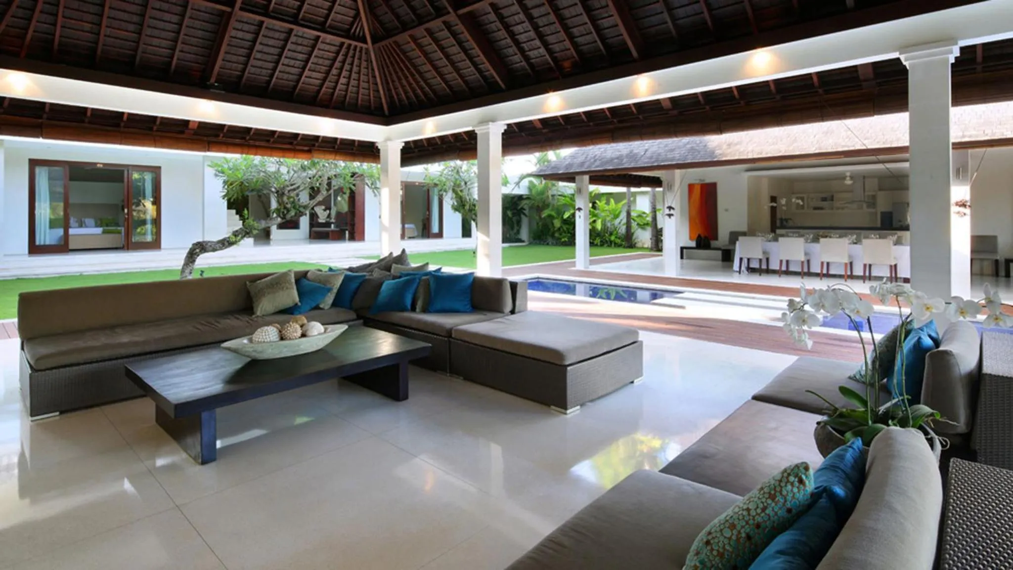 Living room in Villa Asante