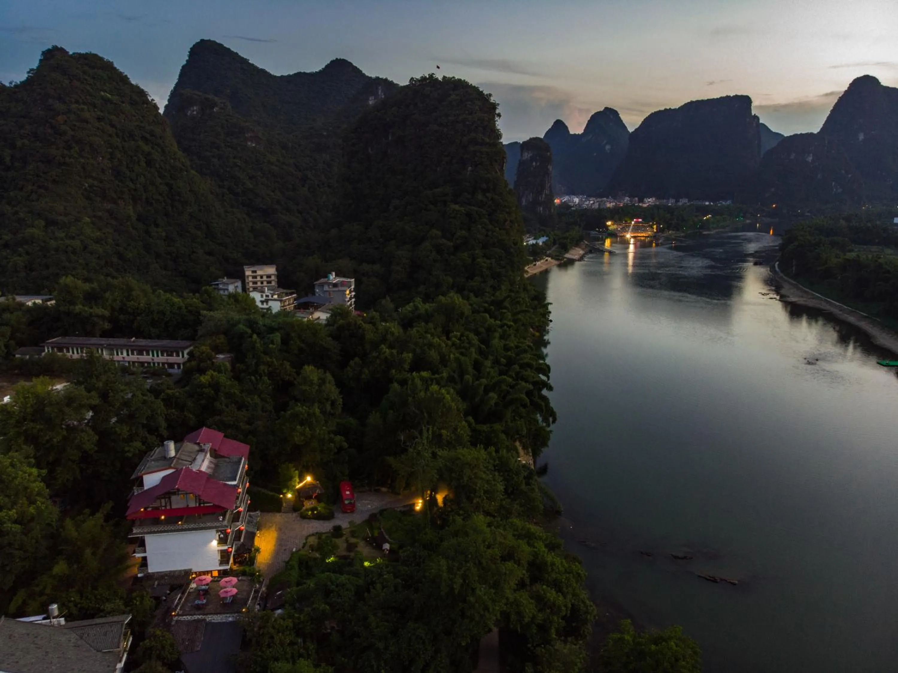 Bird's eye view in Yangshuo River Lodge Hotel - Airport or TS Free pick up over 3 nights