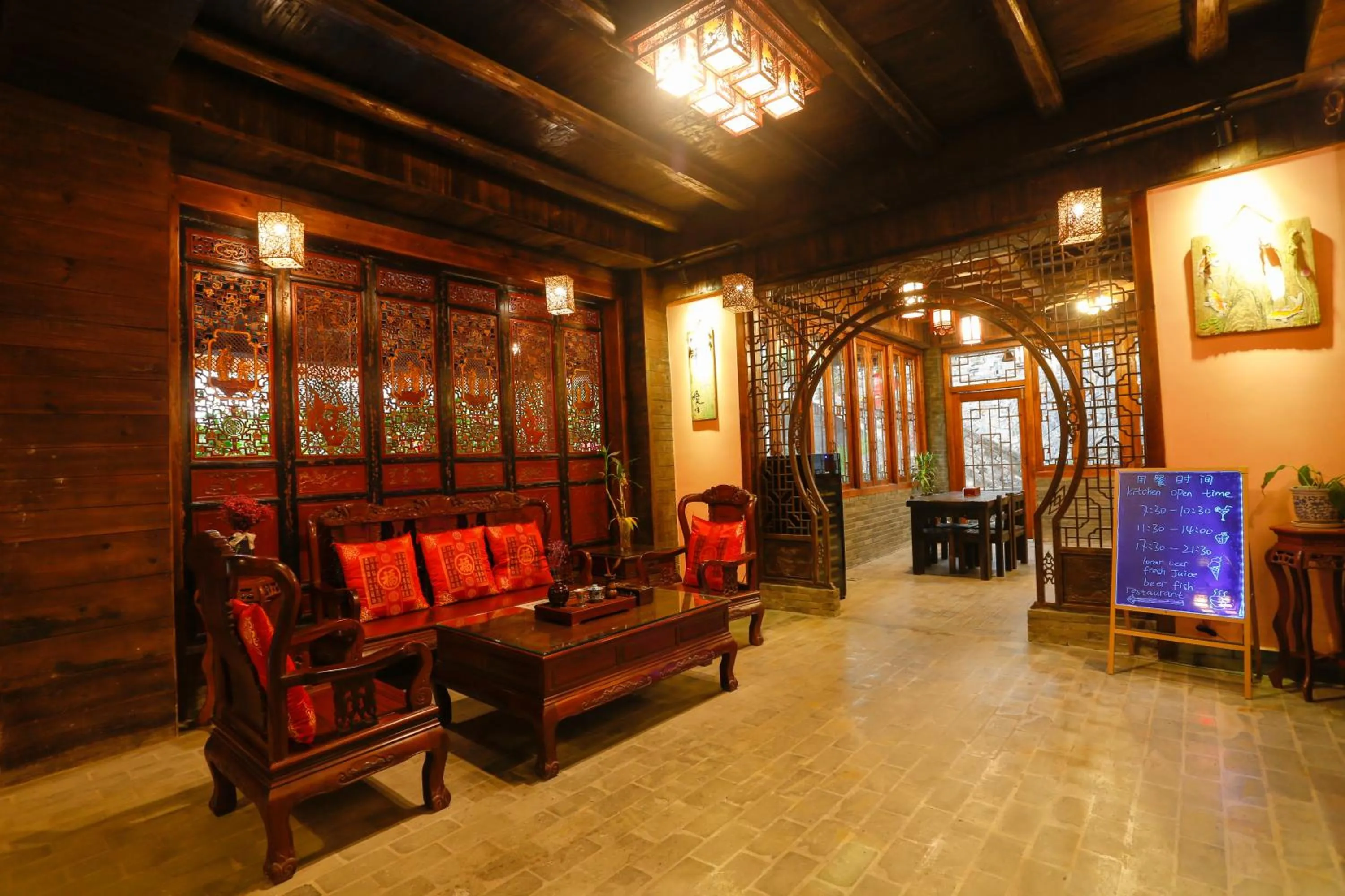 Lobby or reception in Yangshuo River Lodge Hotel - Airport or TS Free pick up over 3 nights