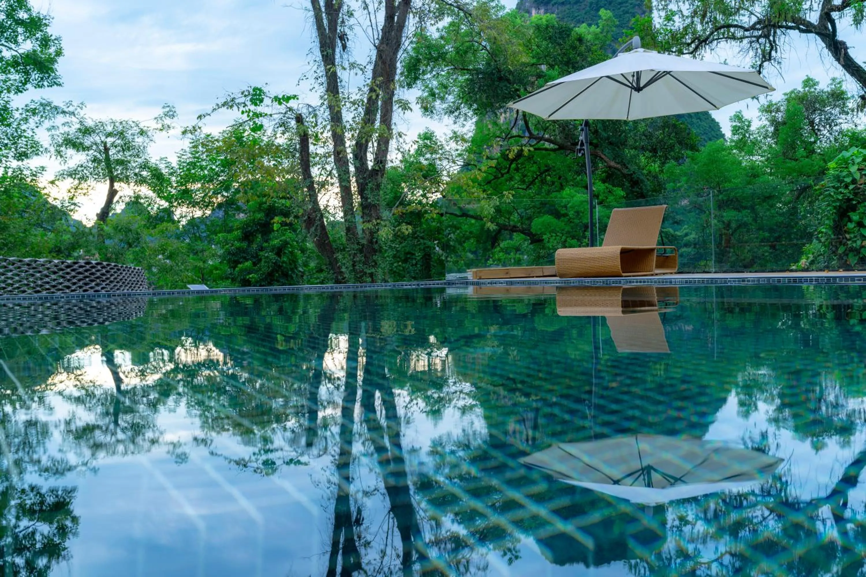 Swimming pool in Yangshuo River Lodge Hotel - Airport or TS Free pick up over 3 nights