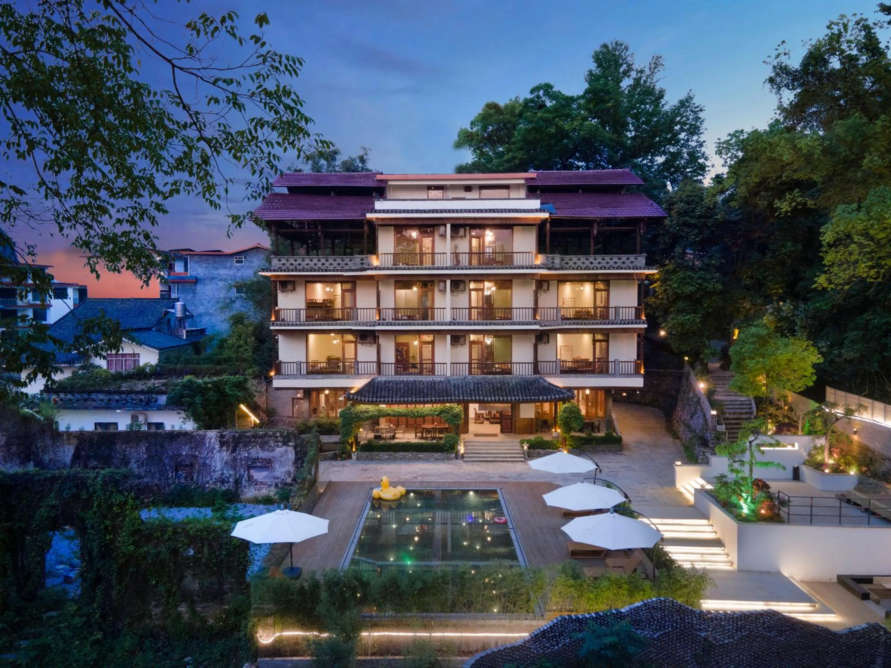 Property building in Yangshuo River Lodge Hotel - Airport or TS Free pick up over 3 nights