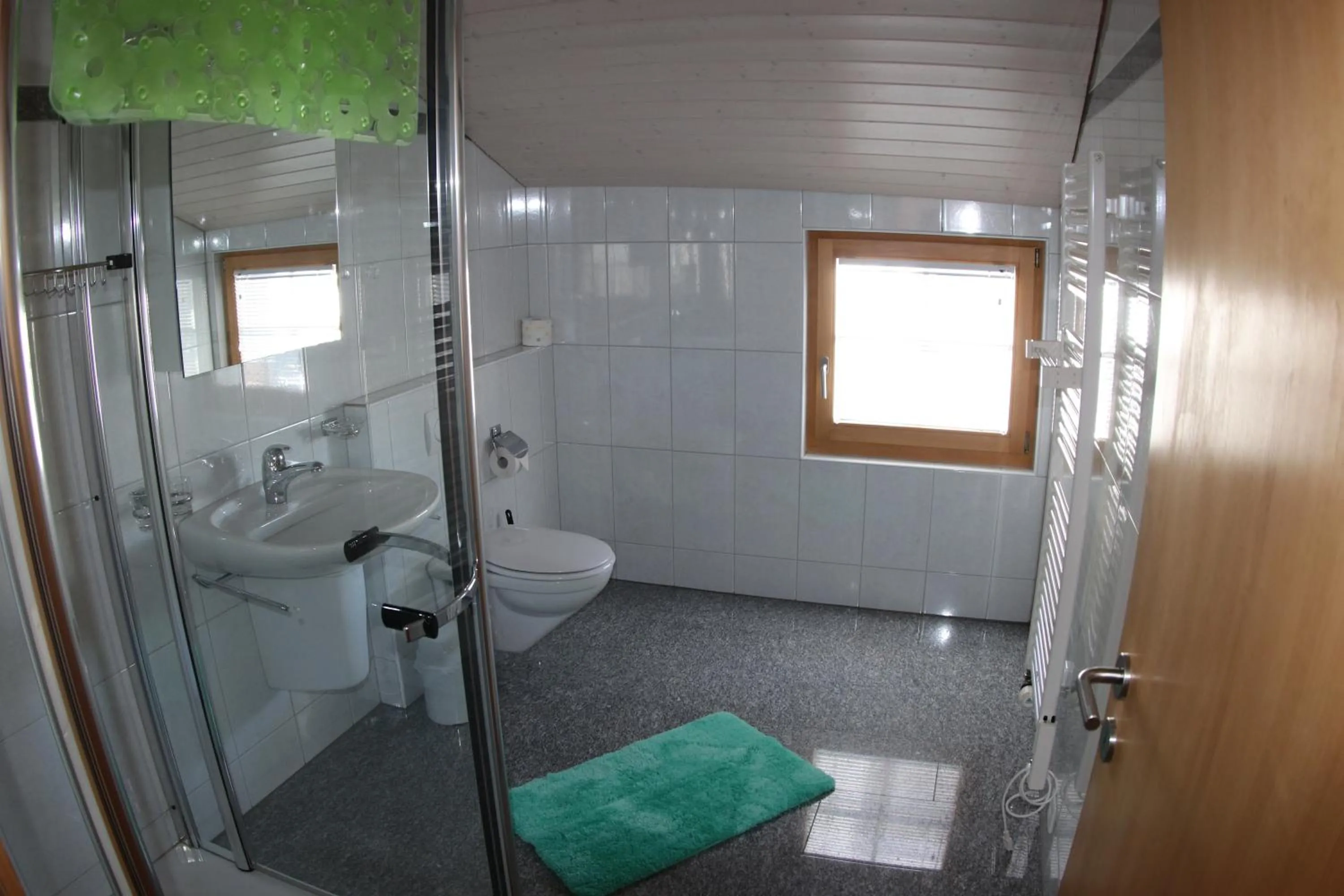 Shower in Ferienwohnung Rigoleth