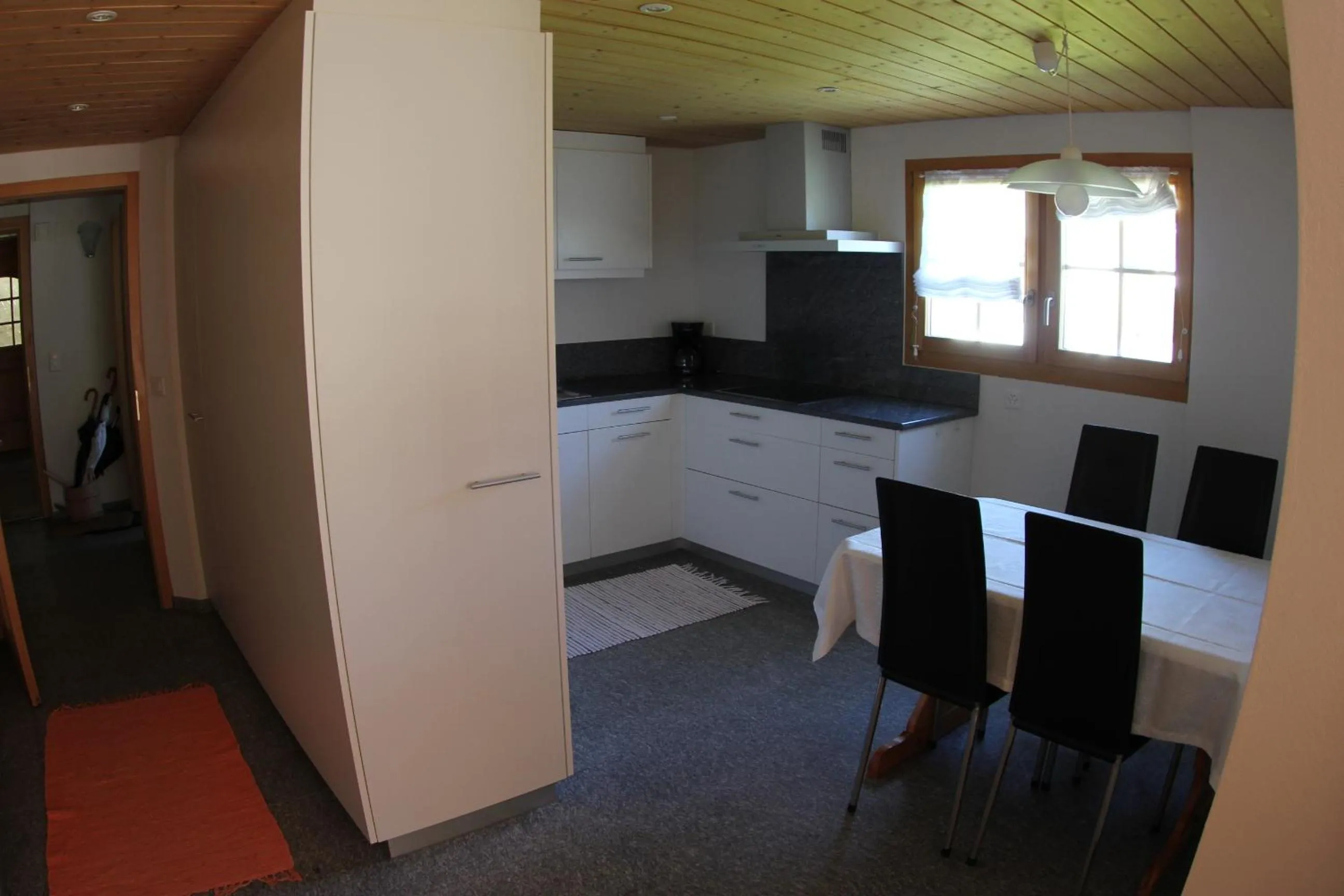 Kitchen or kitchenette in Ferienwohnung Rigoleth