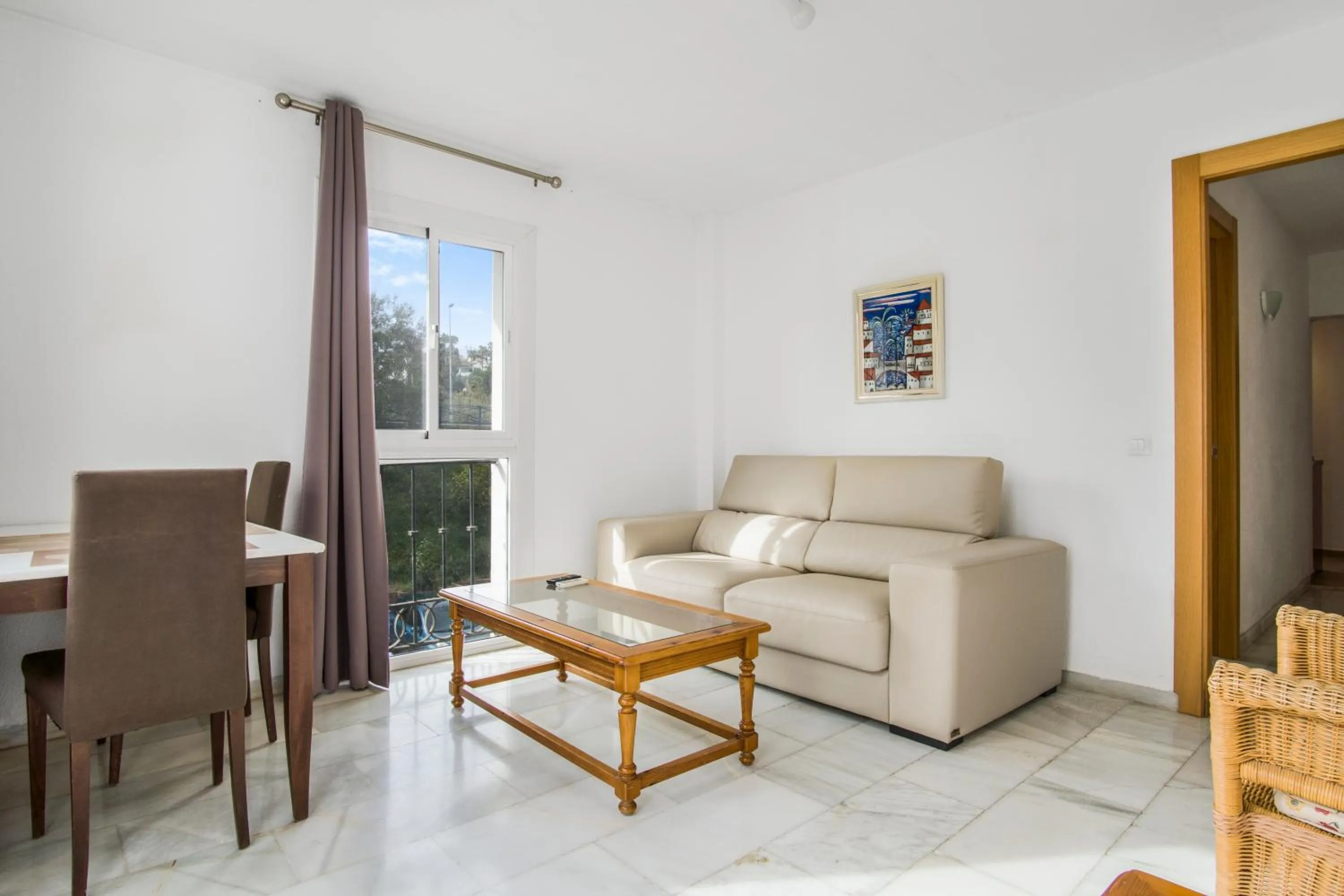 Living room in Duquesa Harbour Club Aparthotel