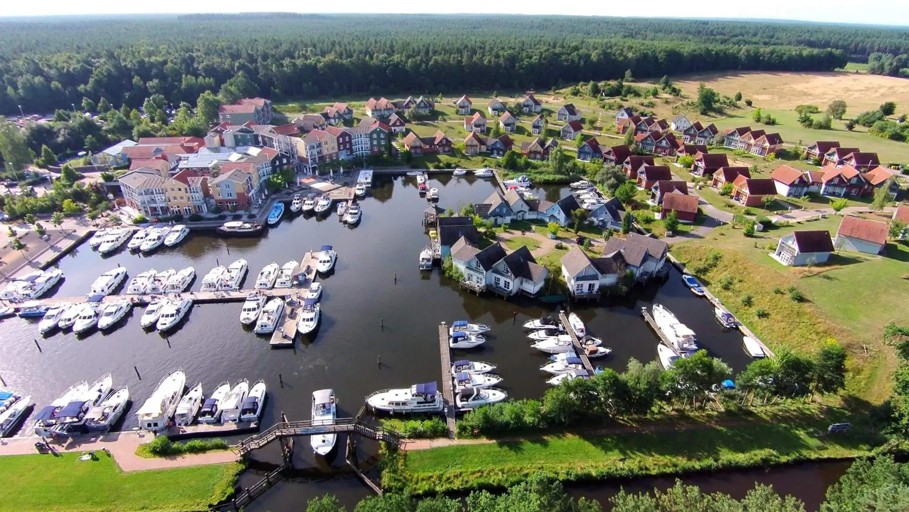 Bird's eye view in Precise Resort Marina Wolfsbruch - Familienapartments Bird's eye view in Precise Resort Marina Wolfsbruch - Familienapartments