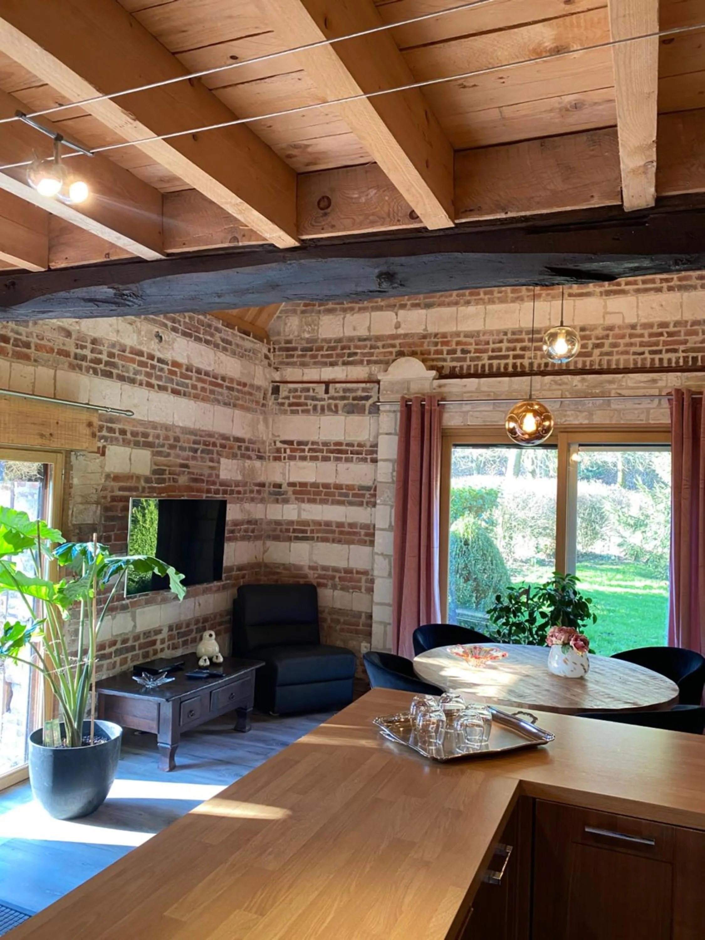 Living room in La Ferme des Templiers de Fléchinelle