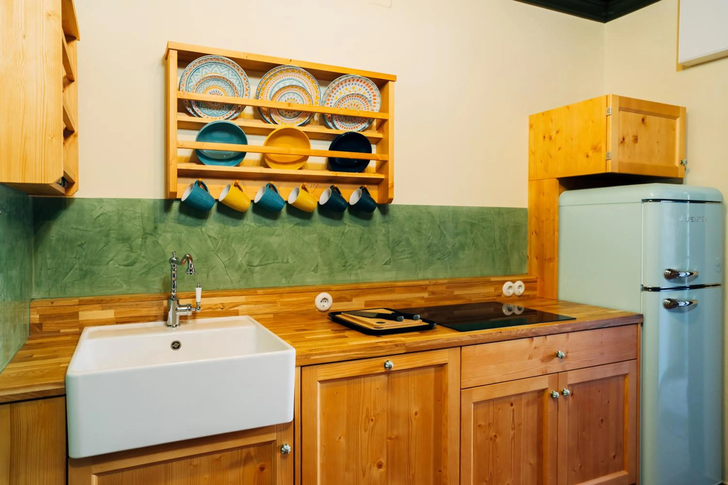 Kitchen or kitchenette in Slow Travel Resort Kirchleitn