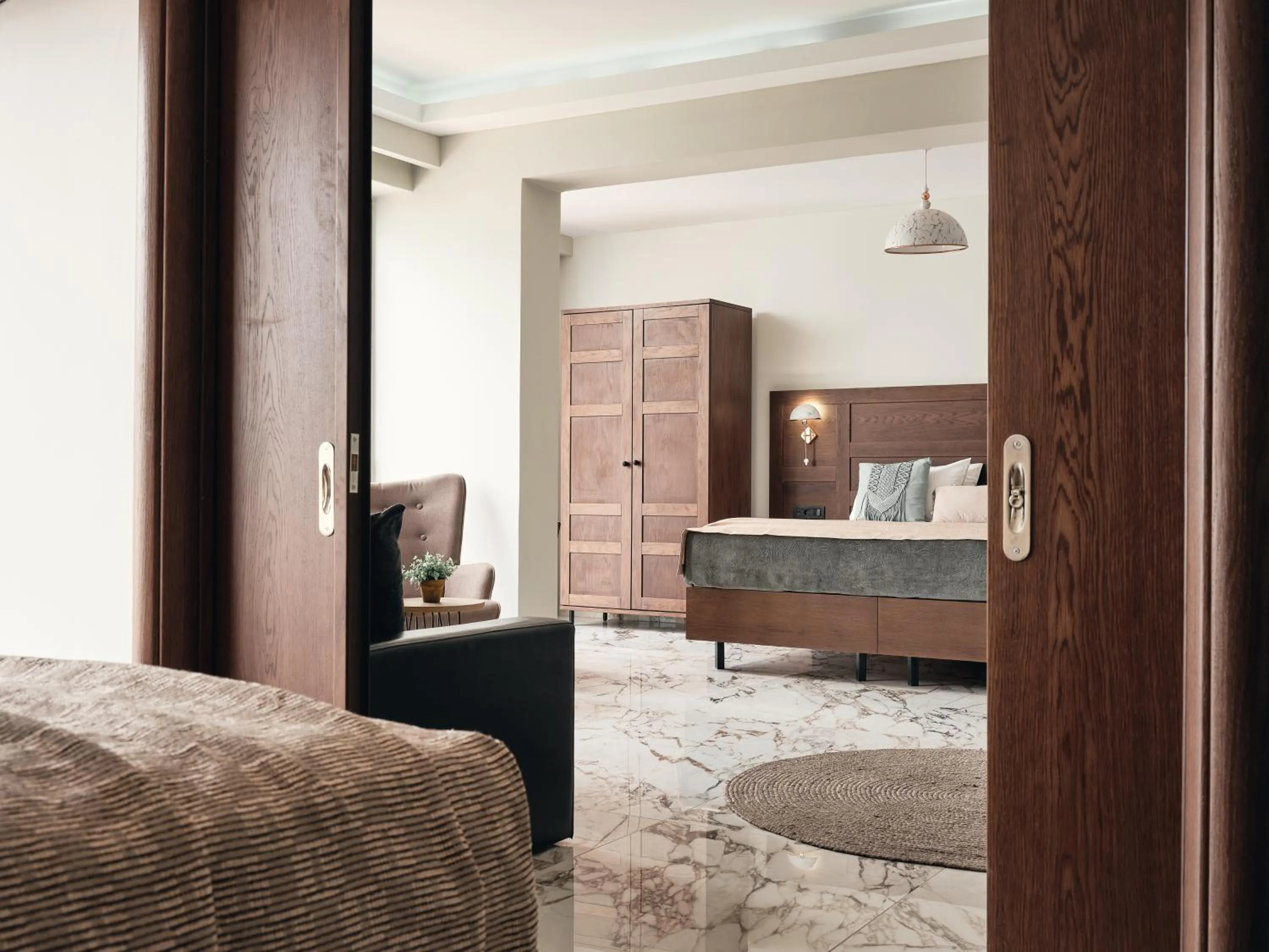 Bedroom, Bed in Letsos Hotel