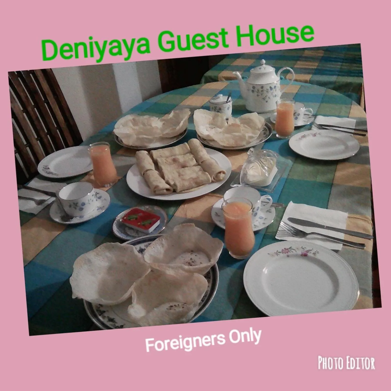 Breakfast in Deniyaya Guest House