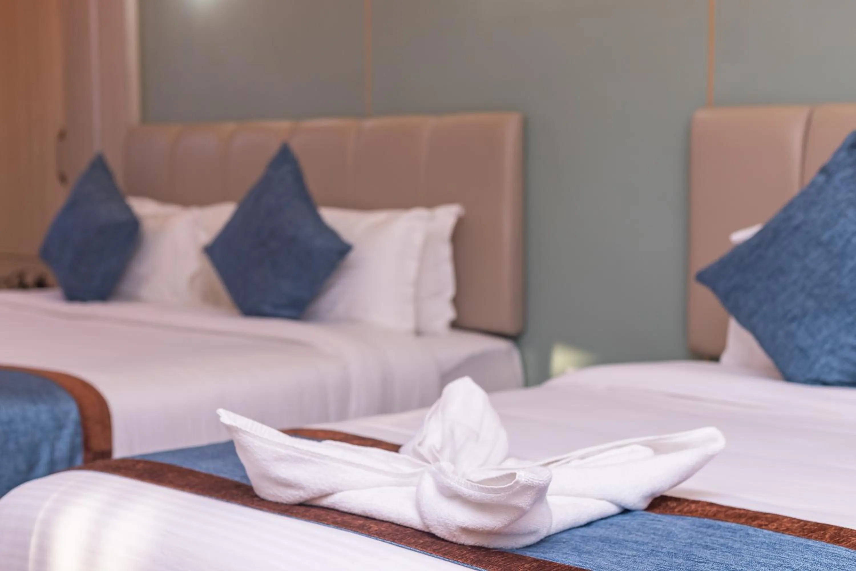 Decorative detail, Bed in Airport Diana Hotel