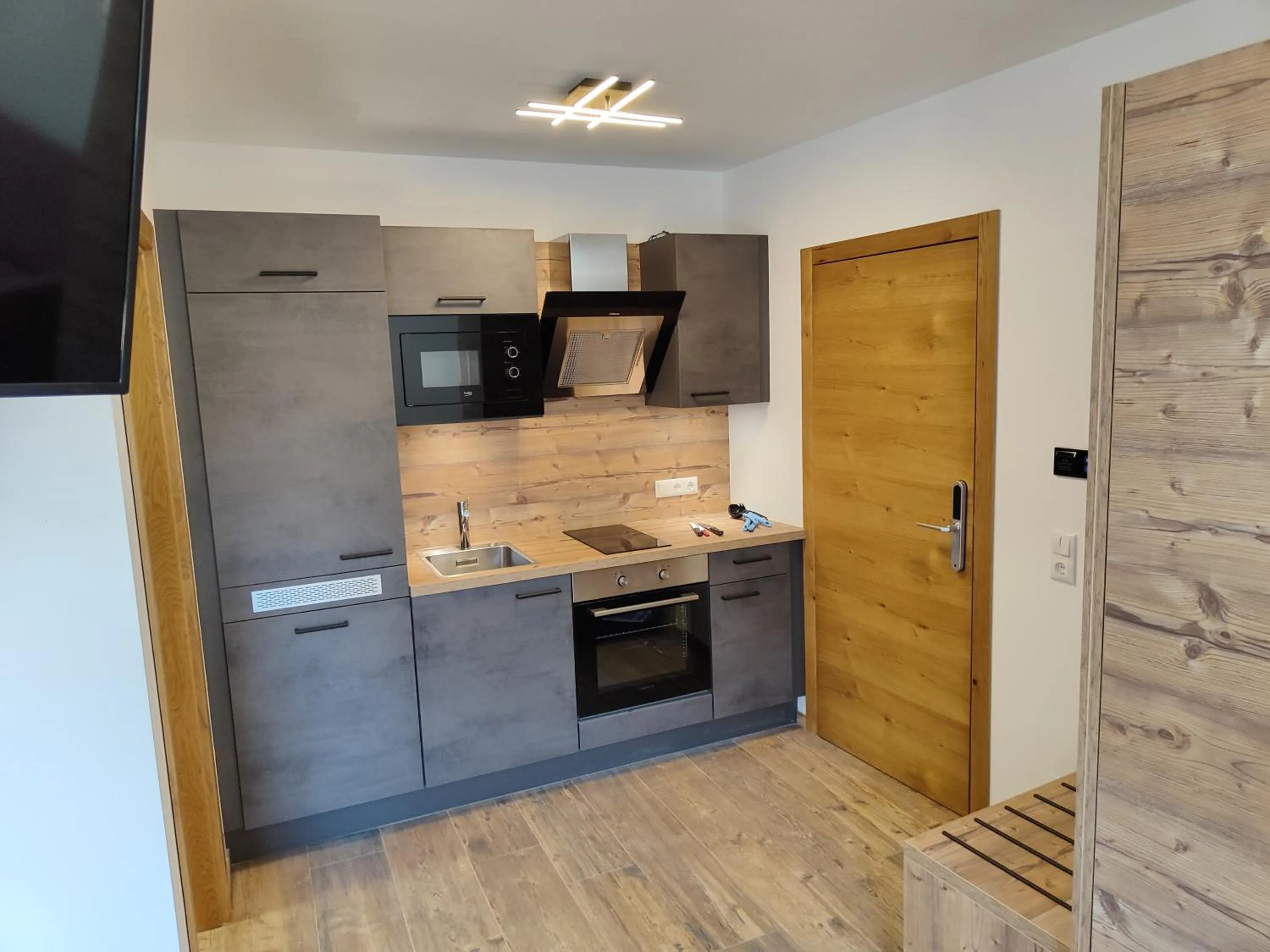 Kitchen or kitchenette in Hotel-Bad Goisern