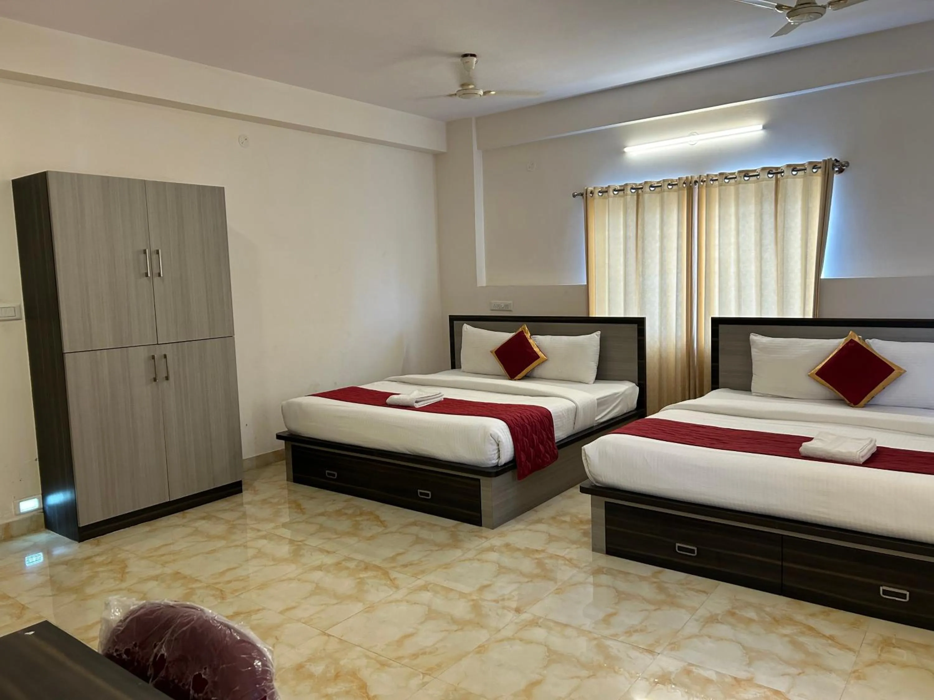 Photo of the whole room, Bed in M S Comforts