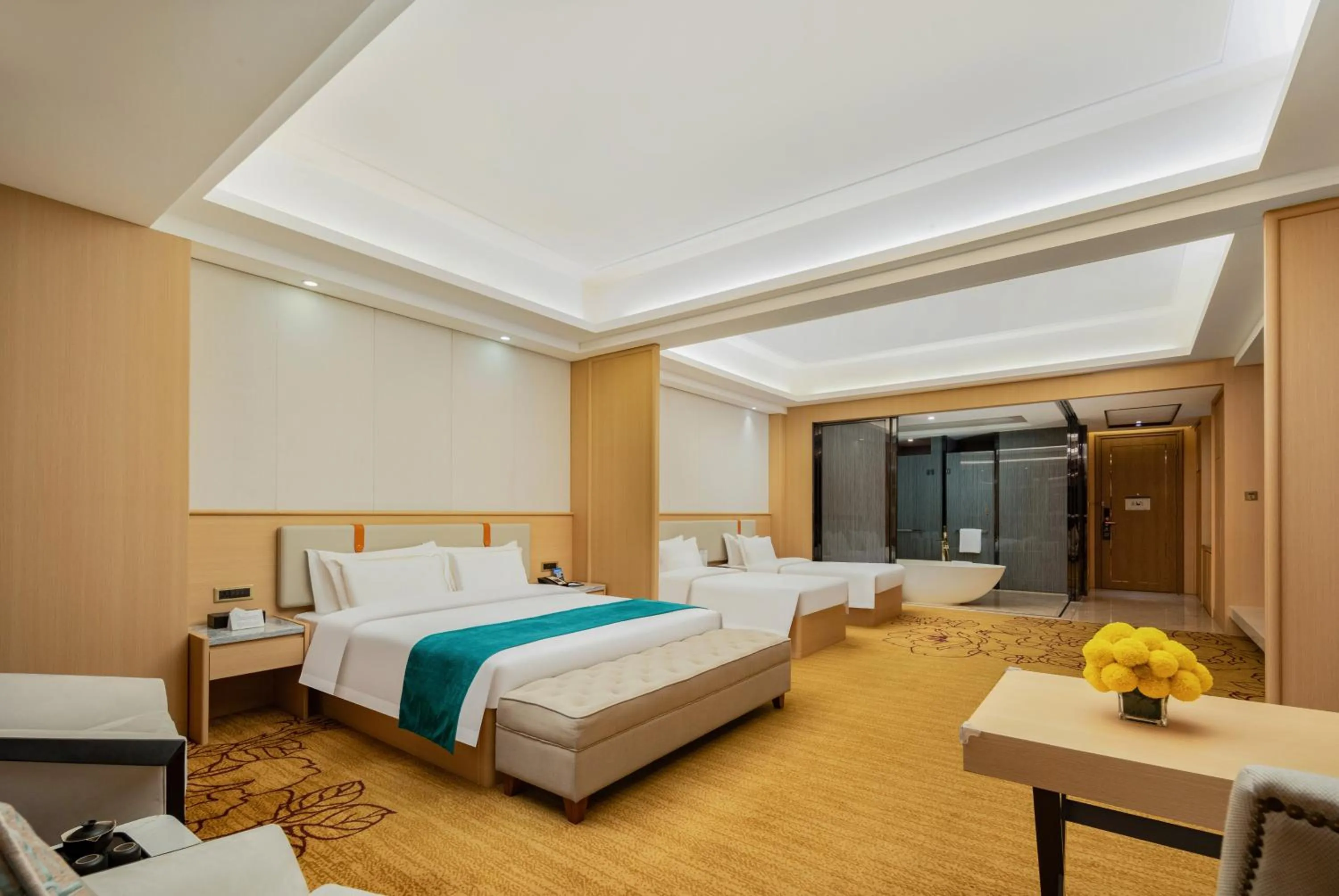 Bed in Honder International Hotel - Free shuttle bus between hotel and exhibition center during Canton Fair period