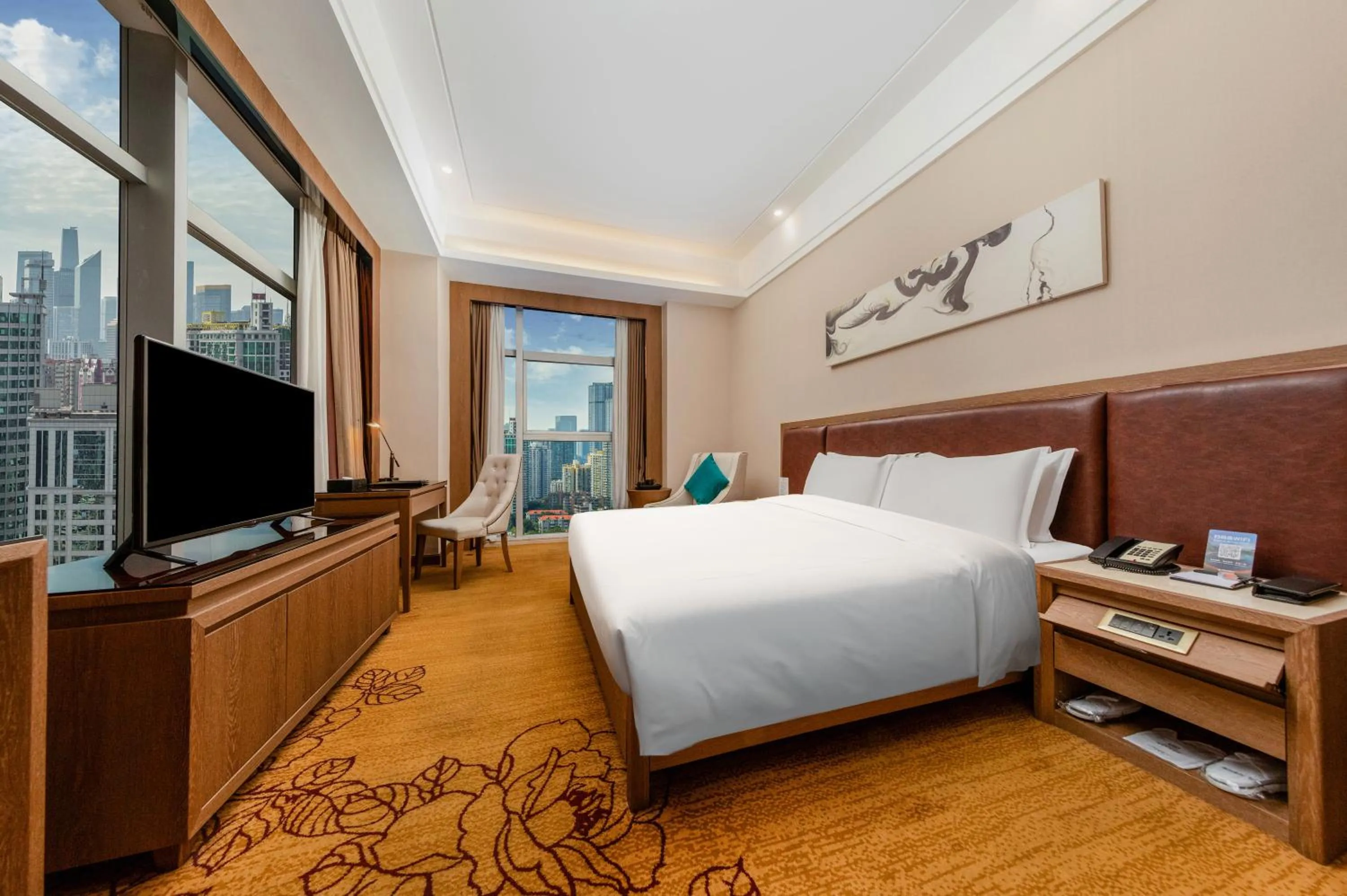 Bed in Honder International Hotel - Free shuttle bus between hotel and exhibition center during Canton Fair period